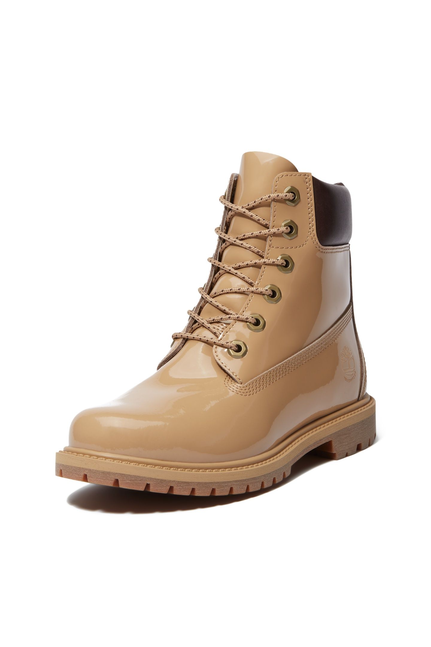 PREMIUM 6 INCH LACE UP WATERPROOF BOOT WHEAT PATENT LEATHER 5