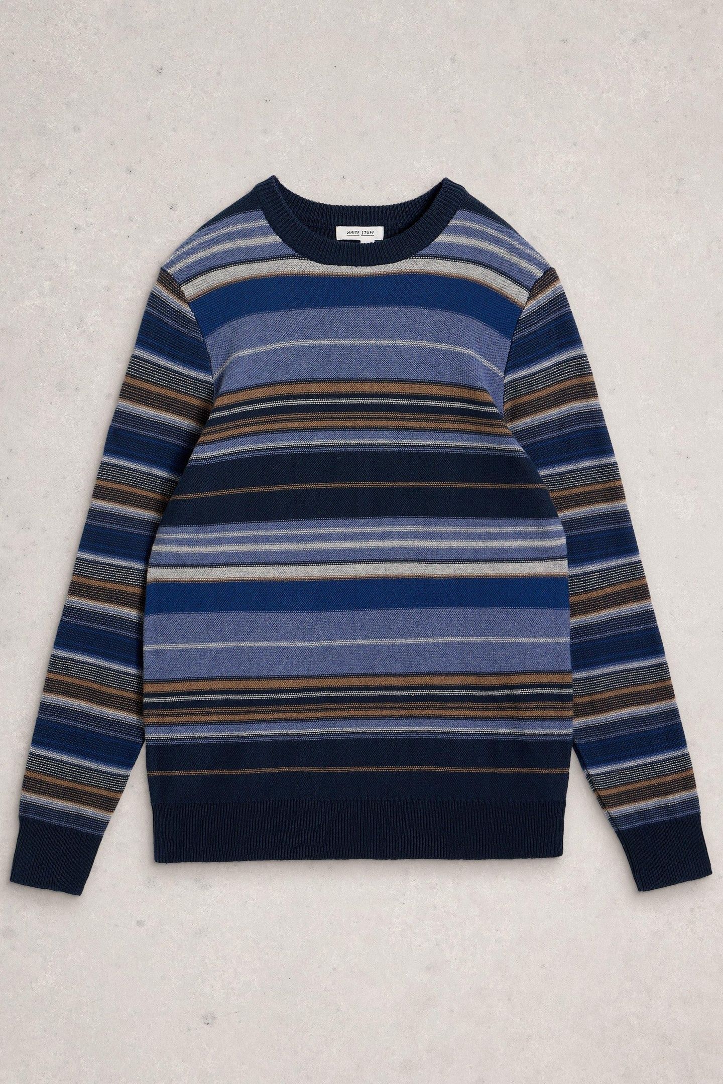 ABSTRACT STRIPE CREW BLUE MULTI 1
