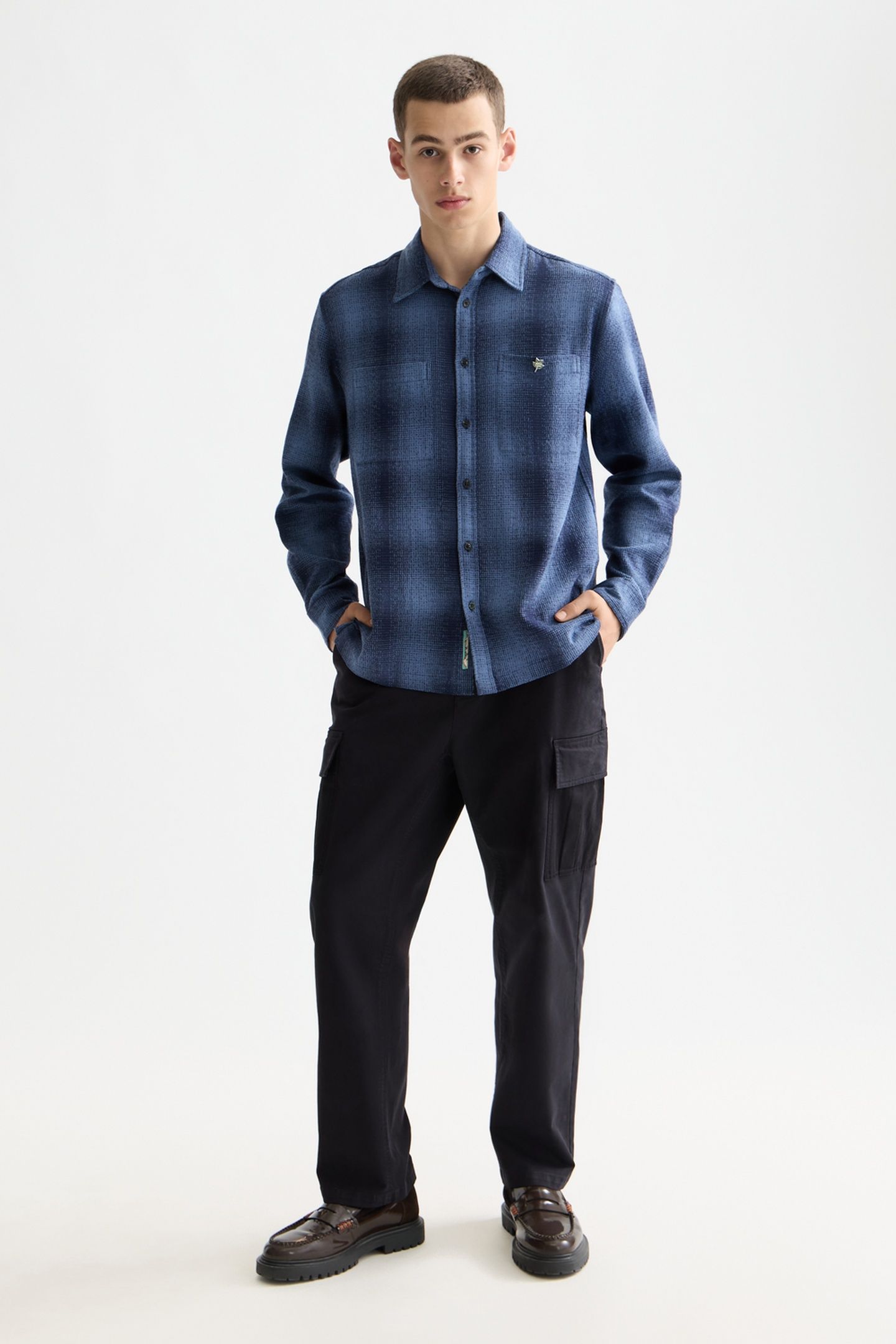 SHADOW CHECK SHIRT PEACOAT SHADOW CHECK 2