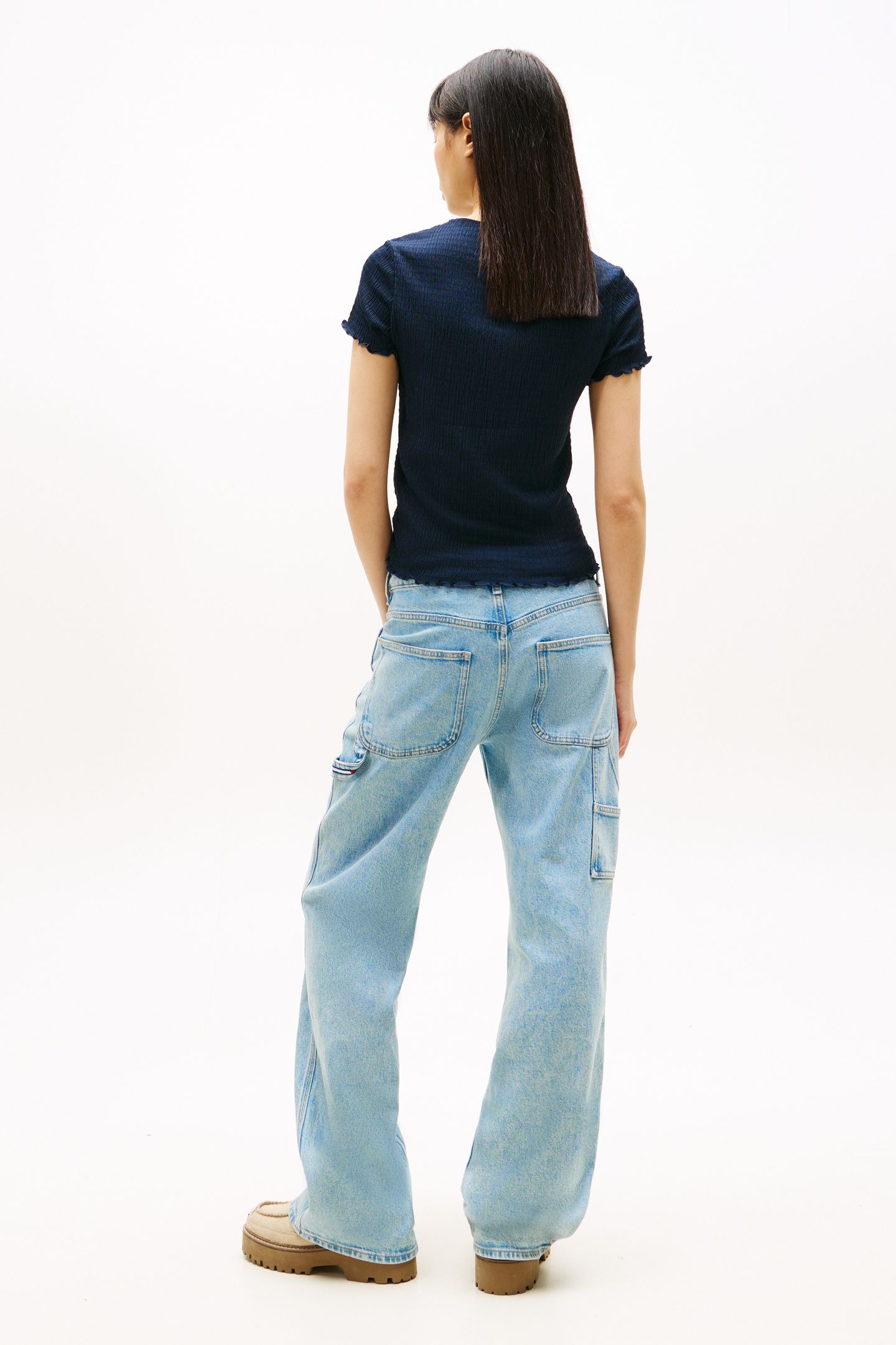SLIM SMOCK SS TEE DARK NIGHT NAVY 2