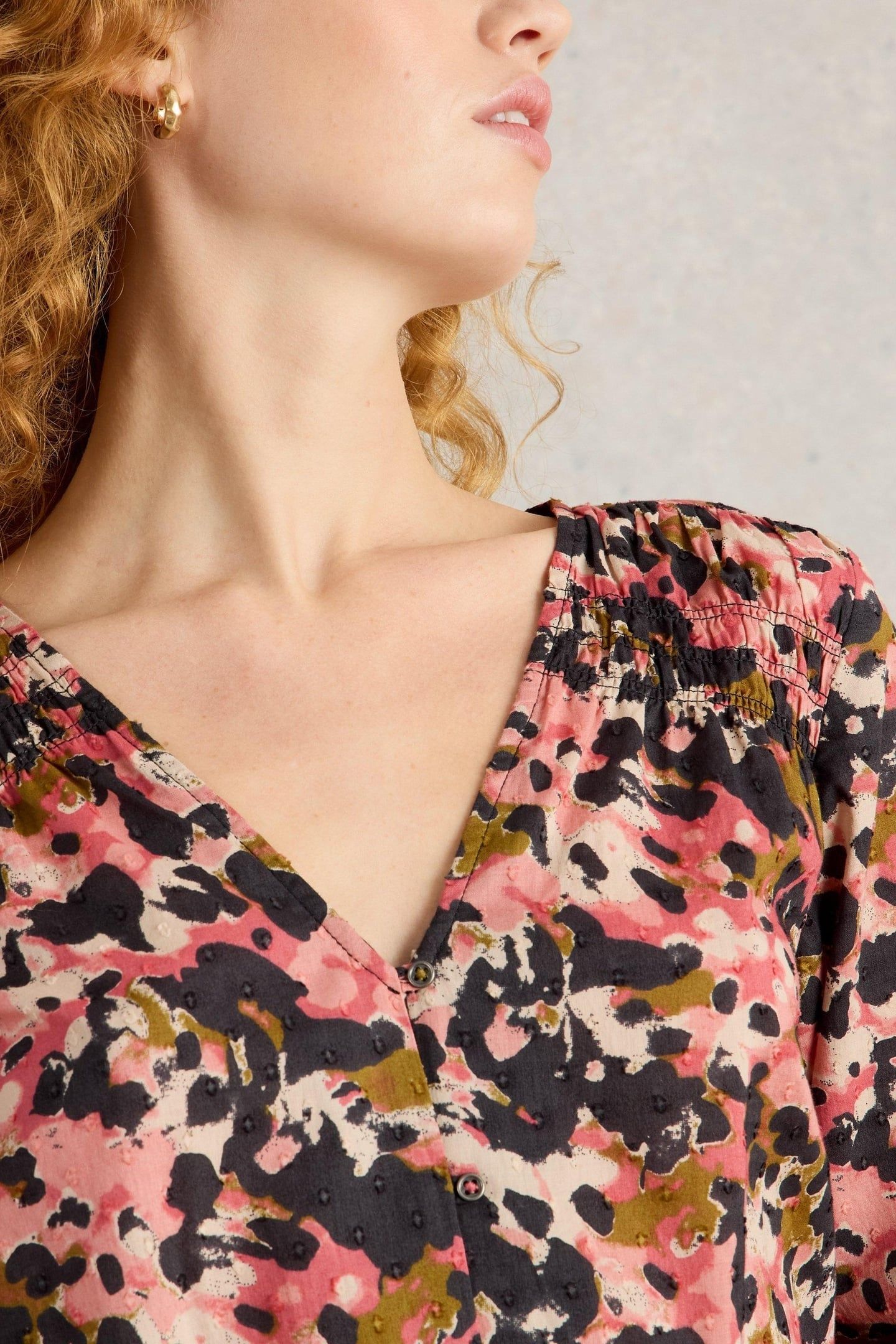RAE ORGANIC COTTON TOP PINK PRINT 5