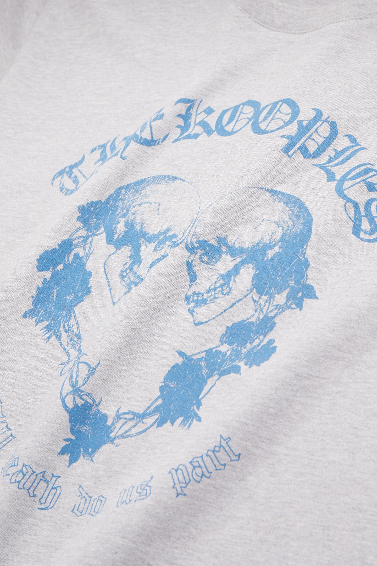 SHORT-SLEEVED T-SHIRT WITH SKULL AND HEART GREY MELANGE 6