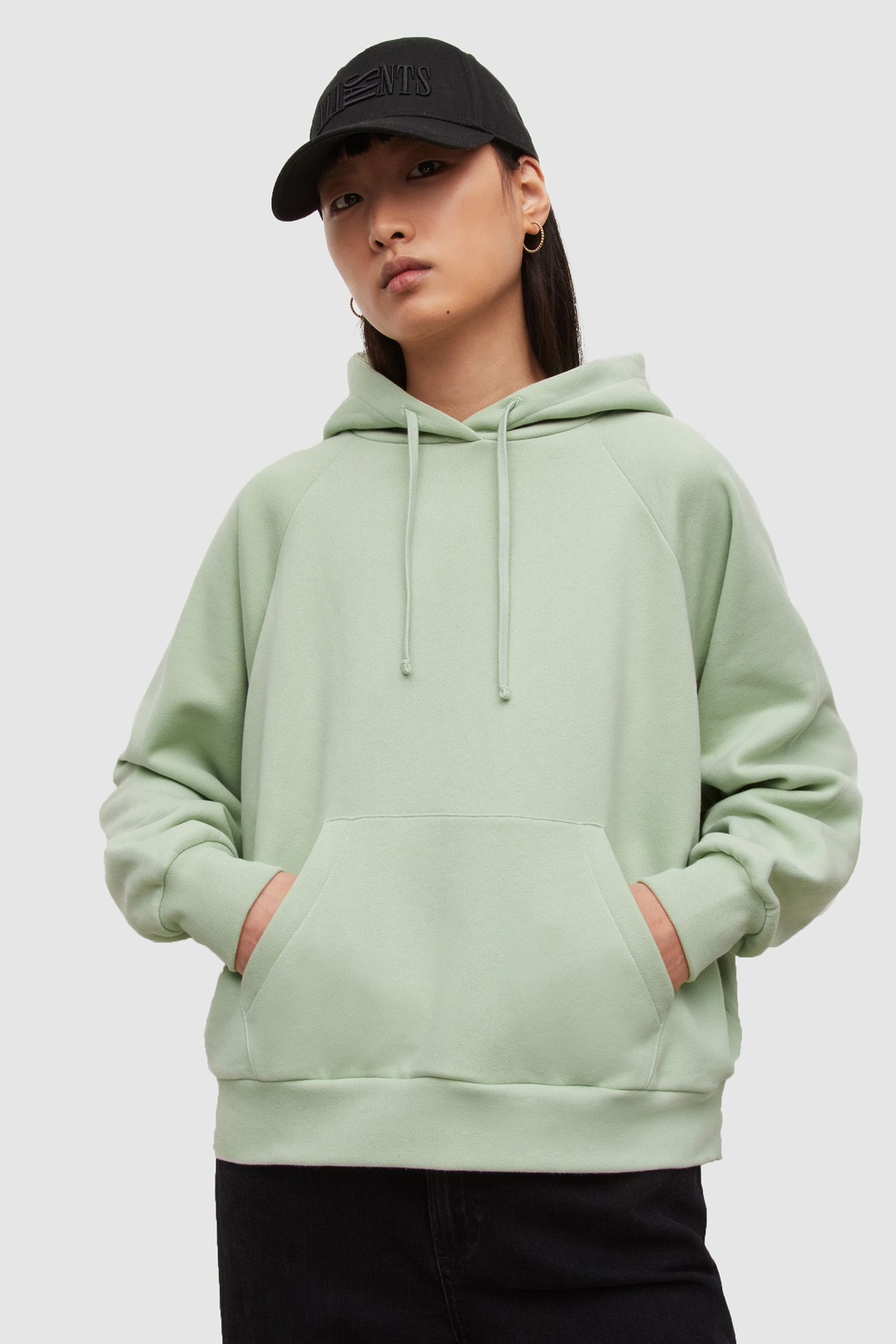 ALLSAINTS TALON HOOD SAGE GREEN 2
