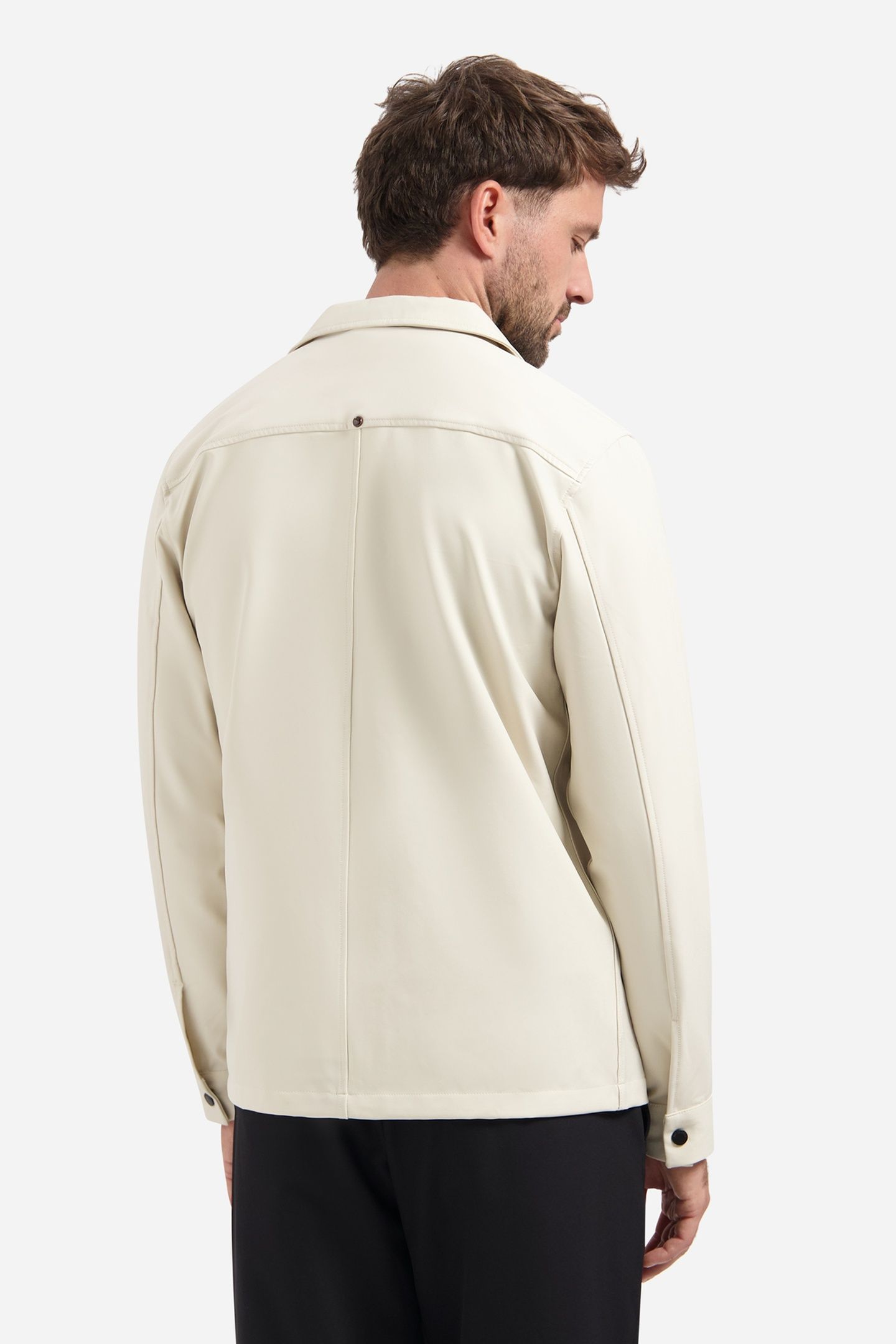 OVERSHIRT FULL ZIPPER STRETCH SEDOC STONE 2