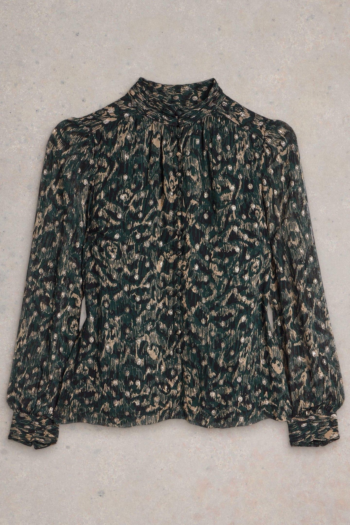 MIRABEL METALLIC SPOT TOP BLACK MULTI 3