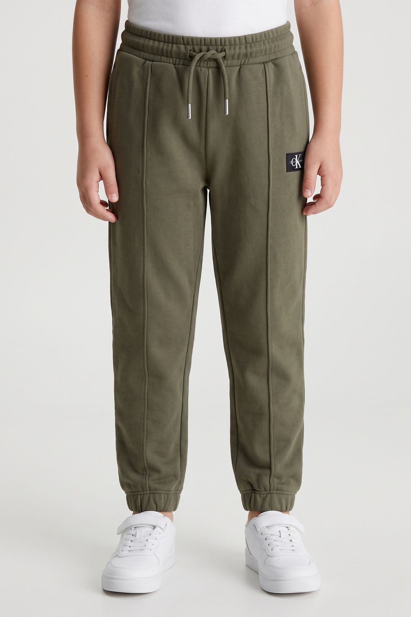 BOYS WOVEN LABEL RELAXED PANT DUSTY OLIVE 1