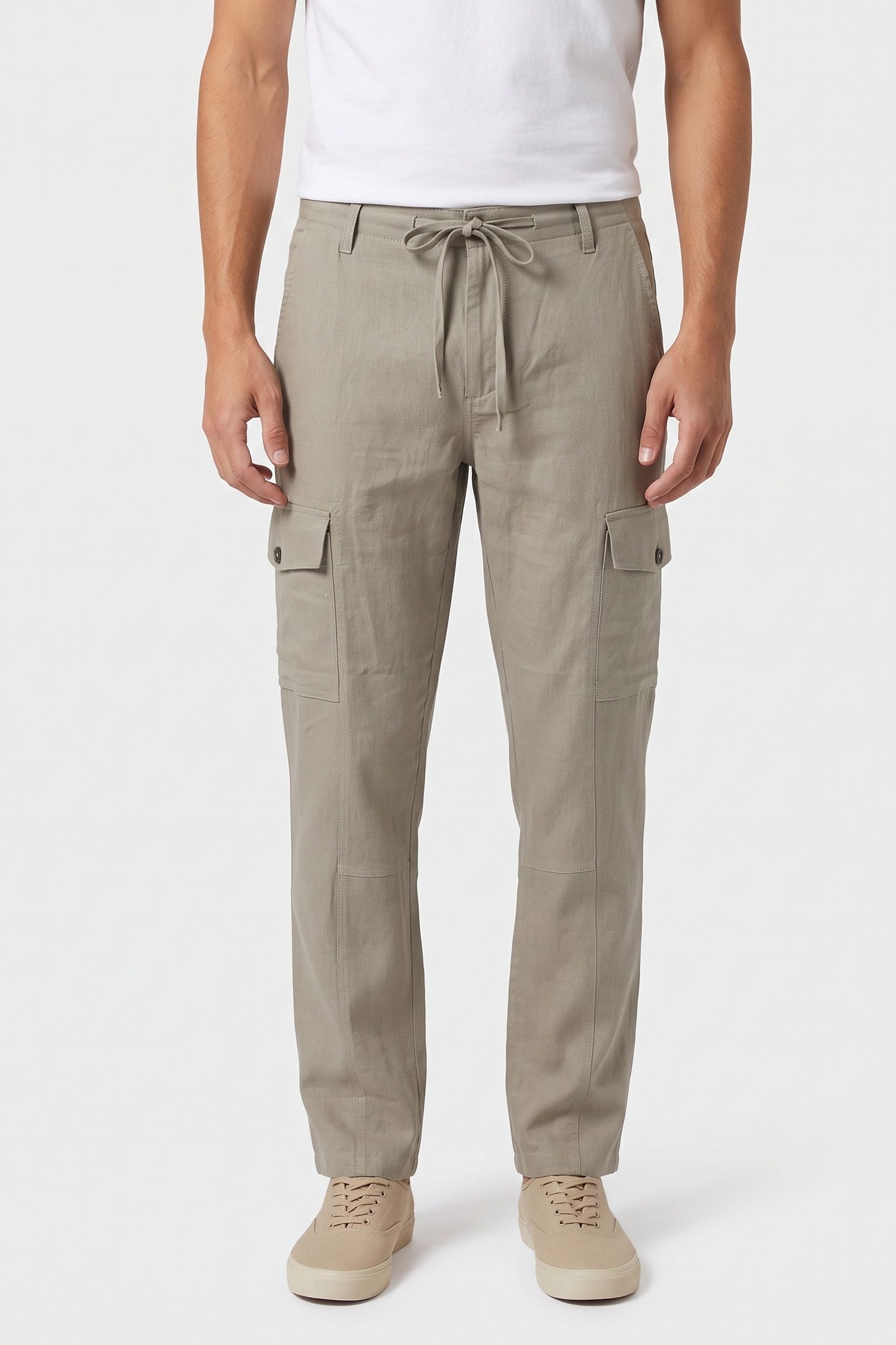 GUESS ECO FLETCHER LINEN CARGO SAGE PLANT MULTI 1