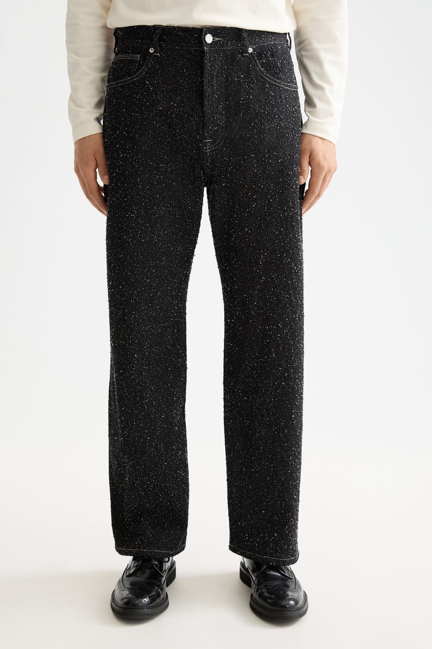 THE PITCH LOOSE  JEANS — BLACK SNOW 1