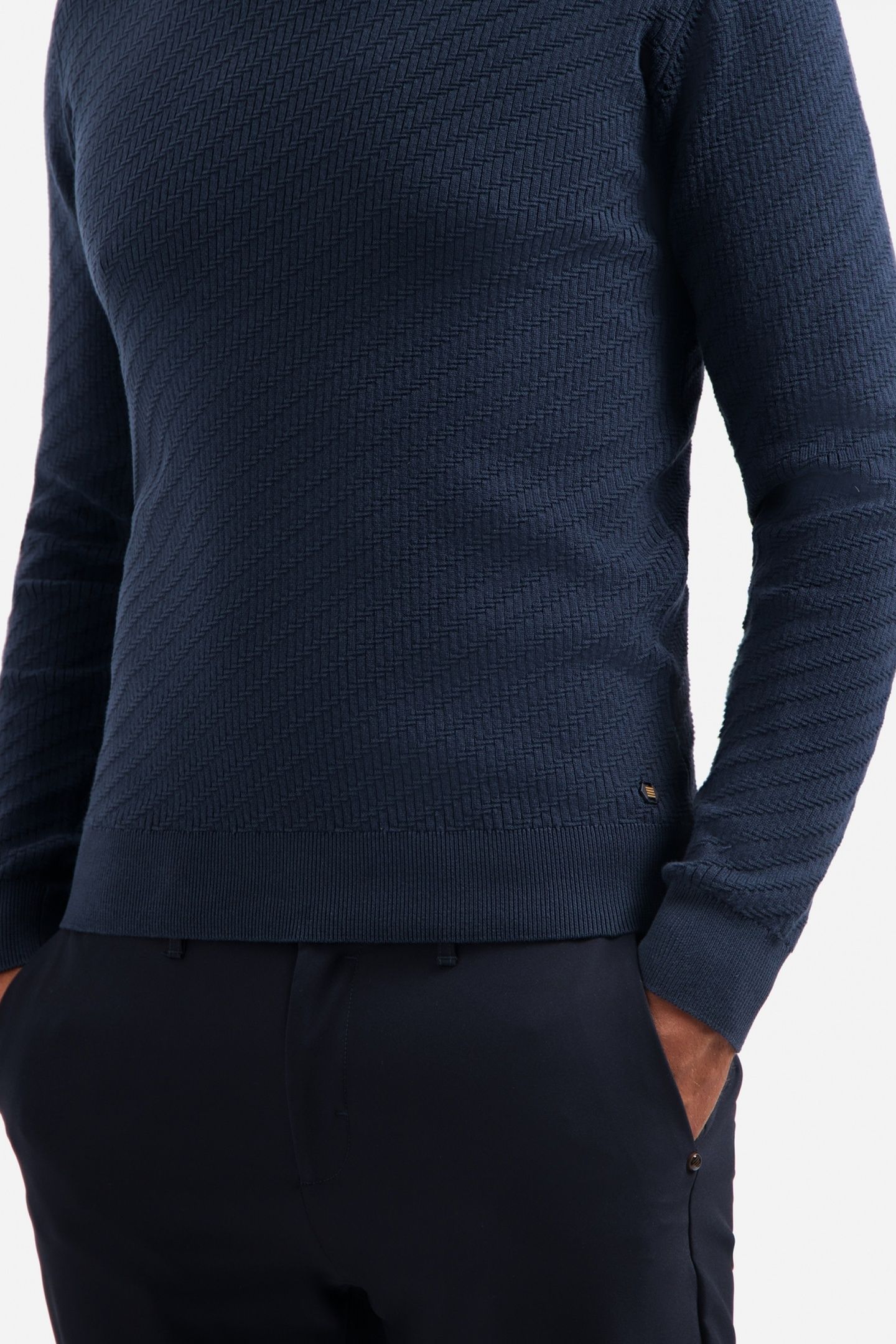 PULLOVER CREWNECK JACQUARD SOLID NIGHT 7