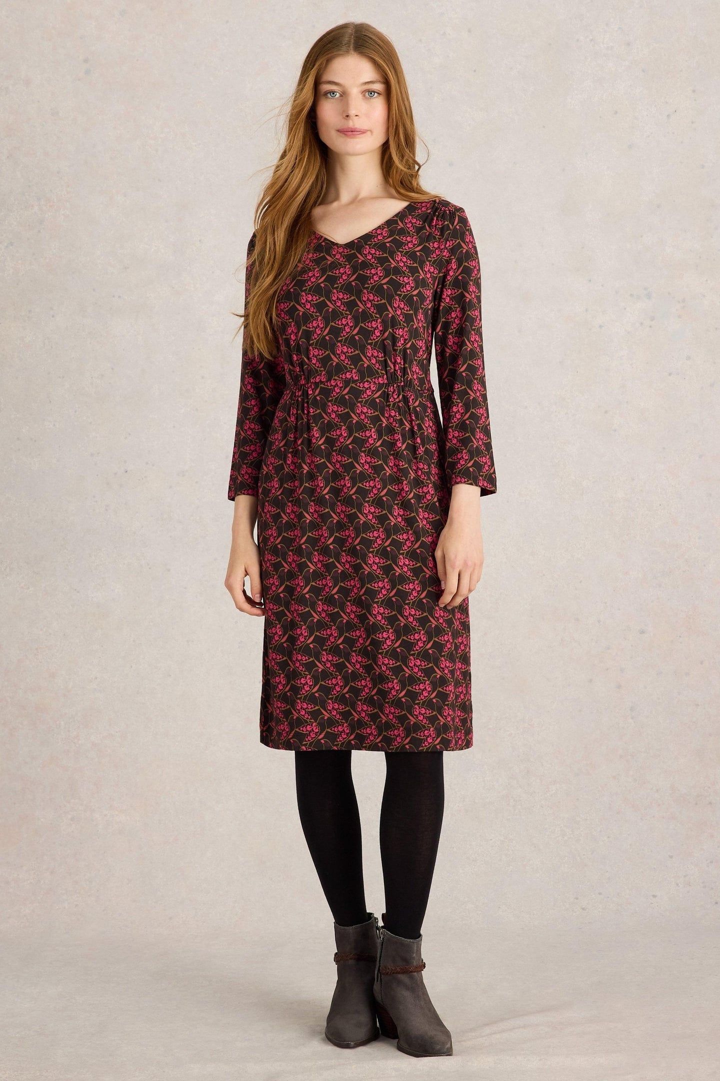 TALLIE JERSEY DRESS PINK PRINT 1