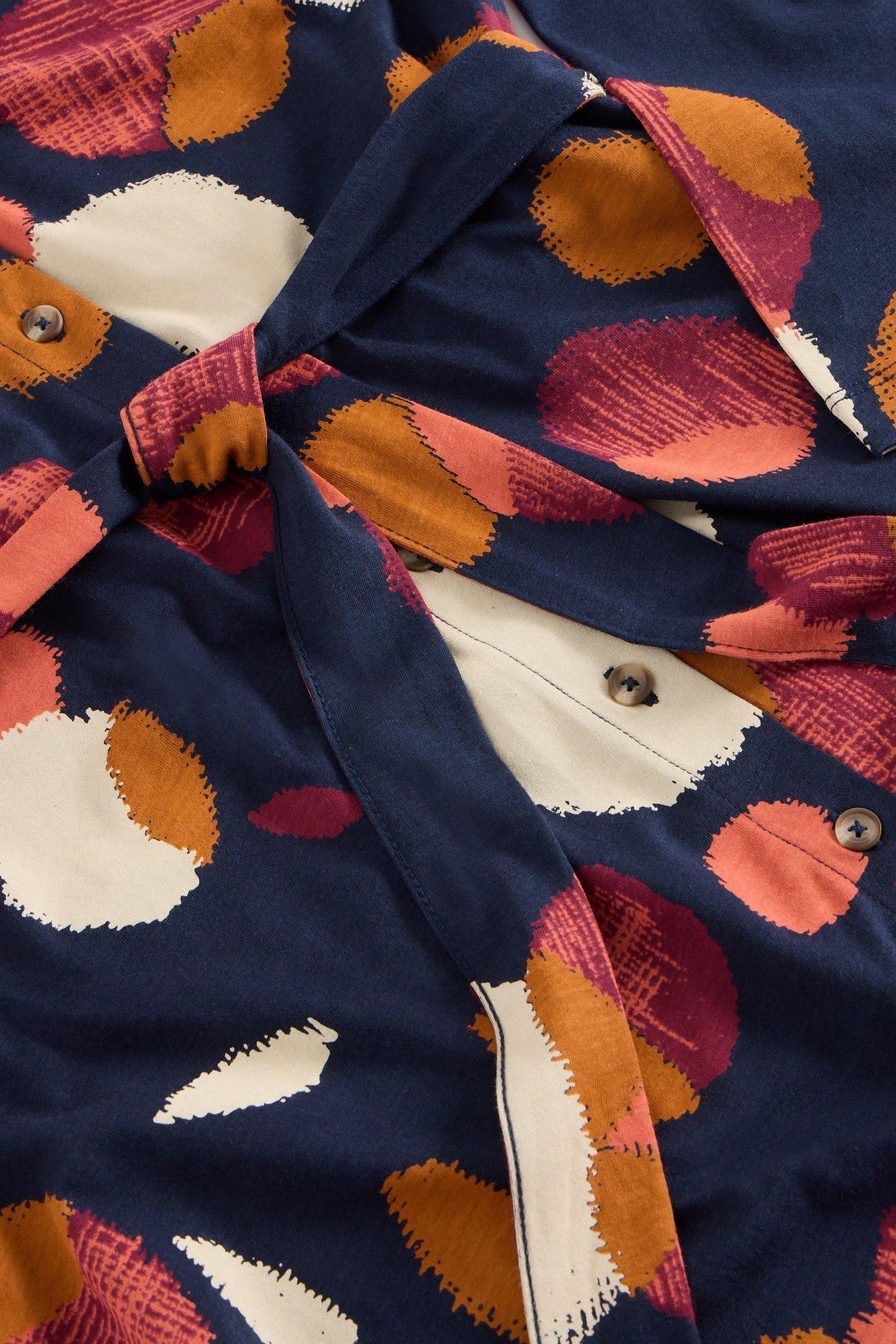 CORA JERSEY SHIRT DRESS NAVY PRINT 5