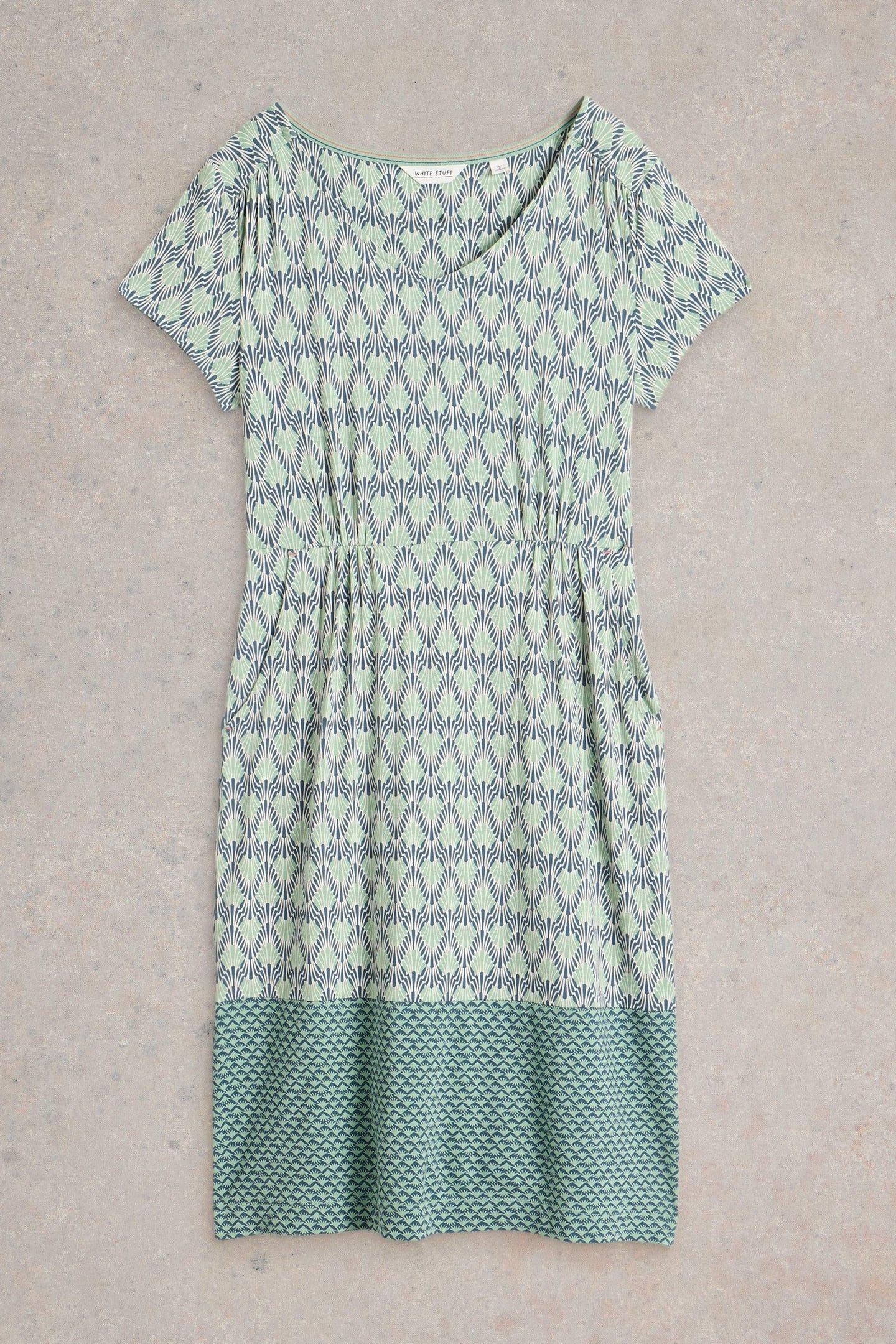TALLIE JERSEY DRESS LIGHT GREEN 4