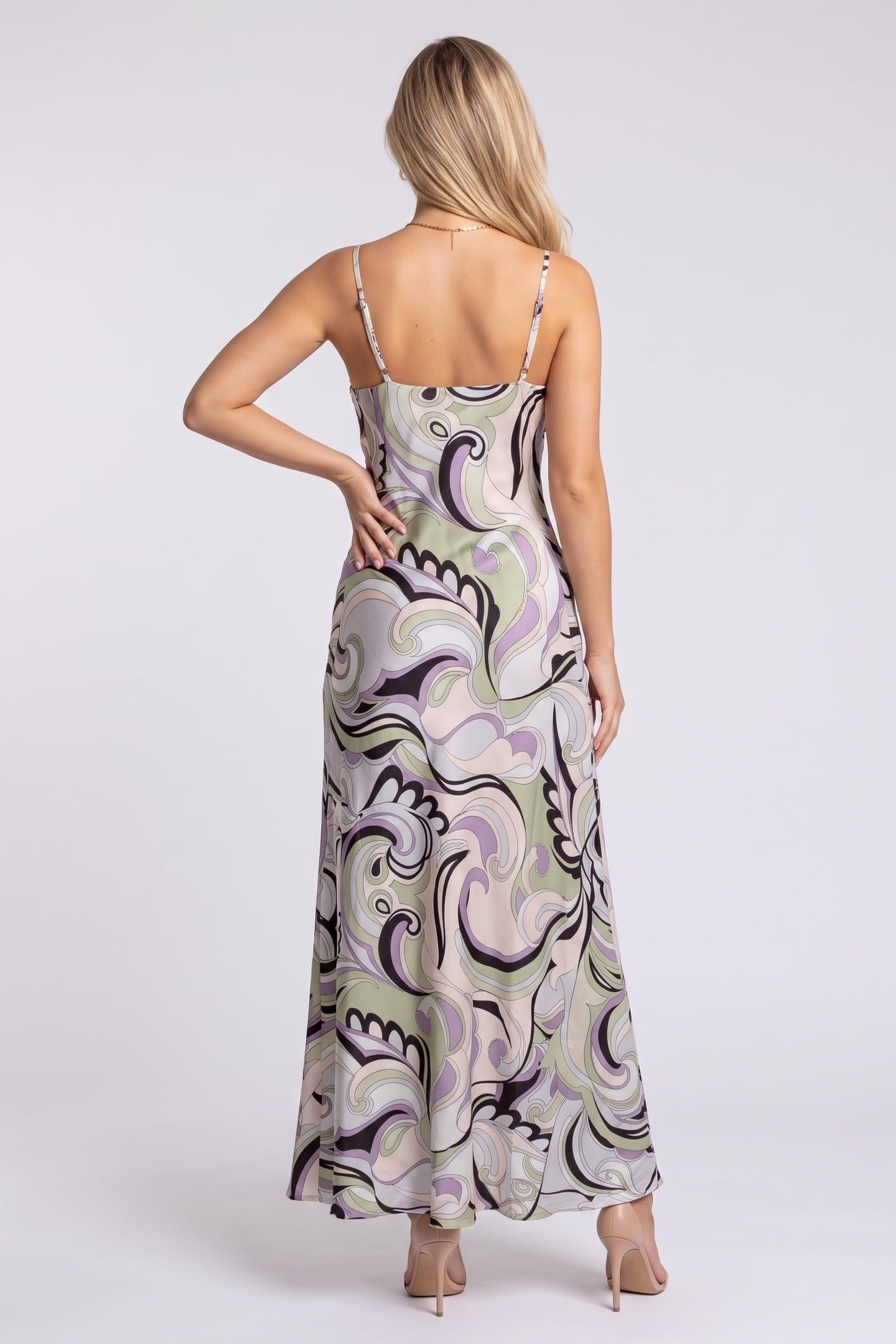 RAVEN LONG SLIP DRESS GROOVY BLOOM 2