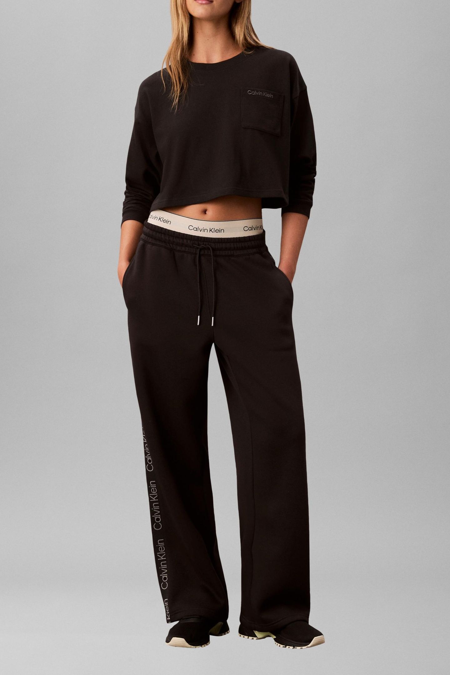 LOGO JERSEY LONG SLEEVE CROP BLACK 3