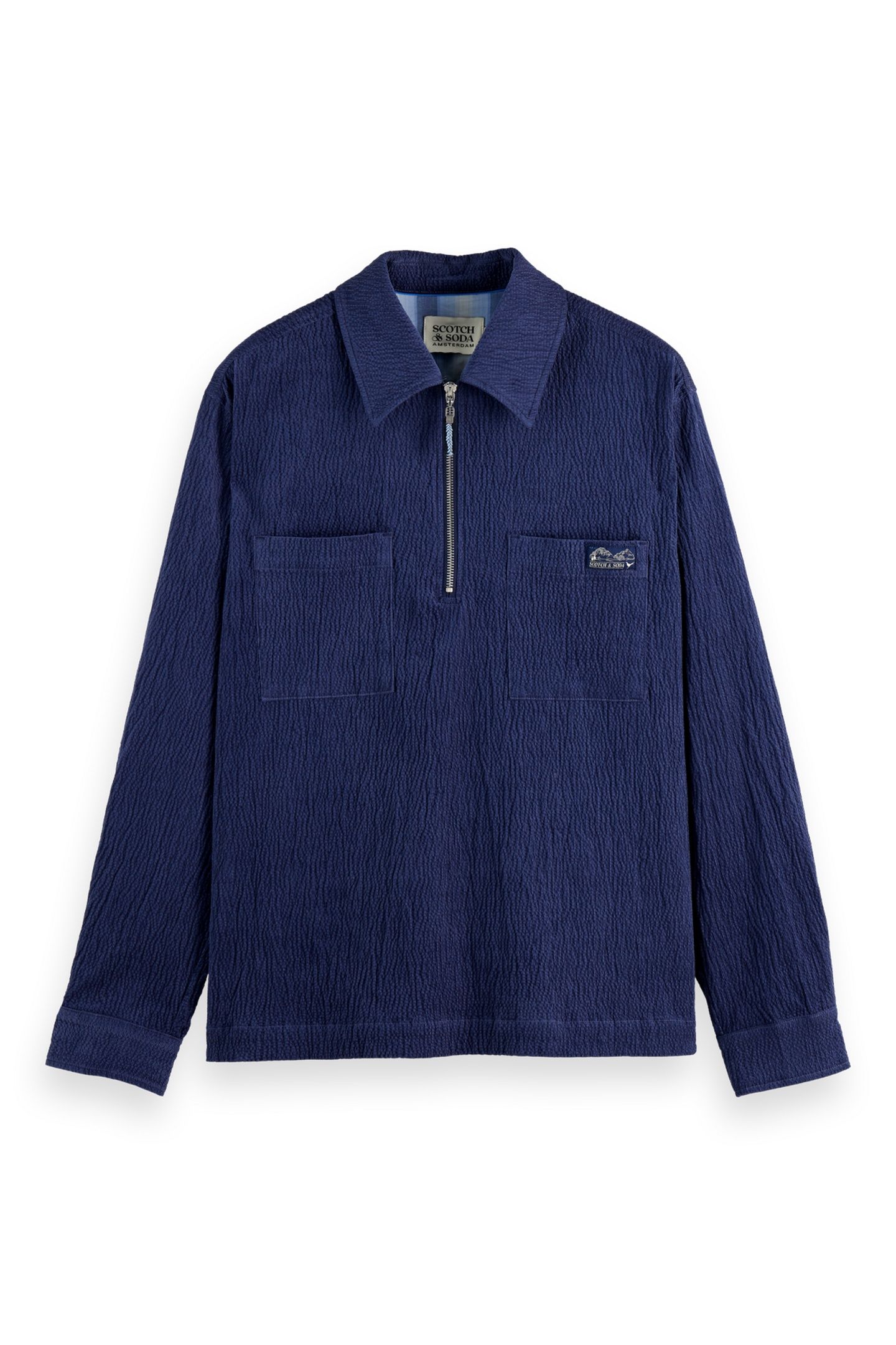 1/4 ZIP CORDUROY SHIRT PEACOAT 4