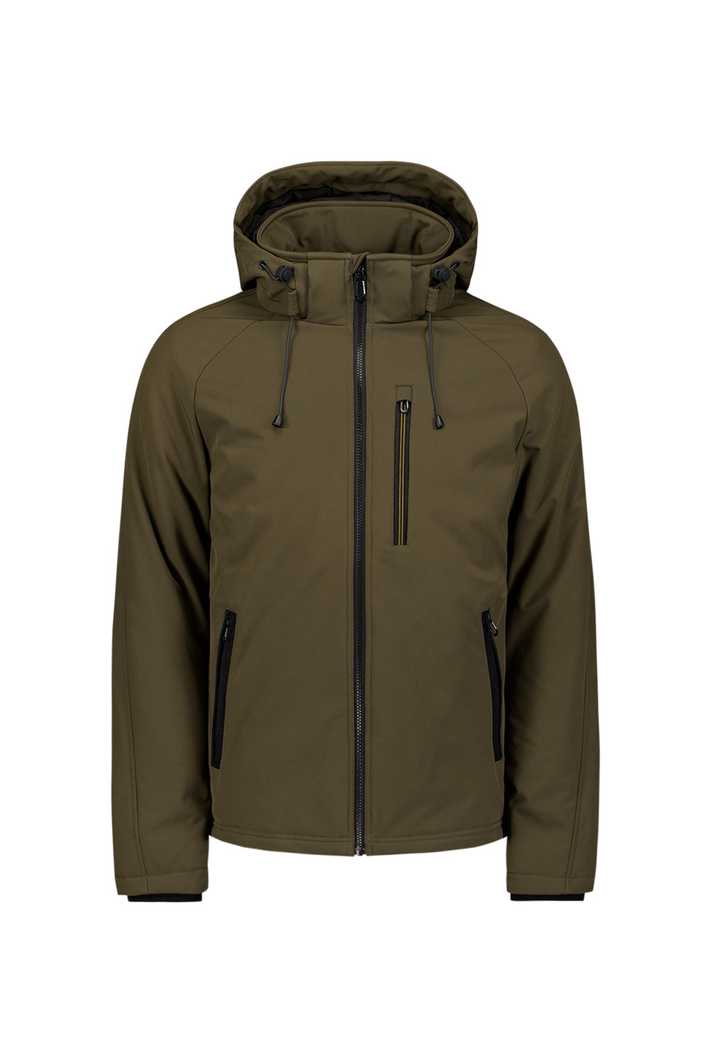 JACKET SHORT FIT HOODED SOFTSHELL STRETCH TAUPE 4