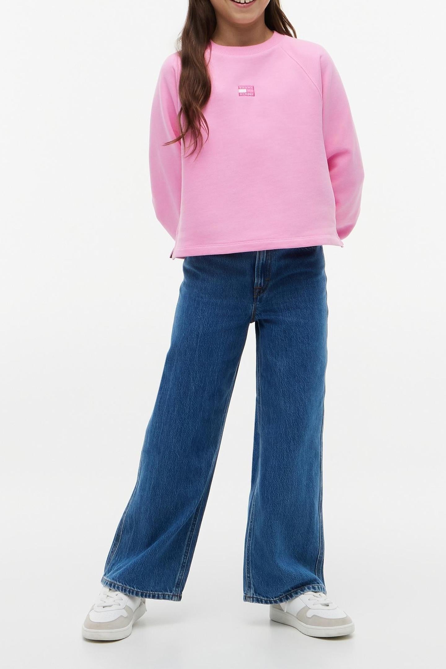 GIRLS TONAL FLAG RAGLAN PINK DAISY 3