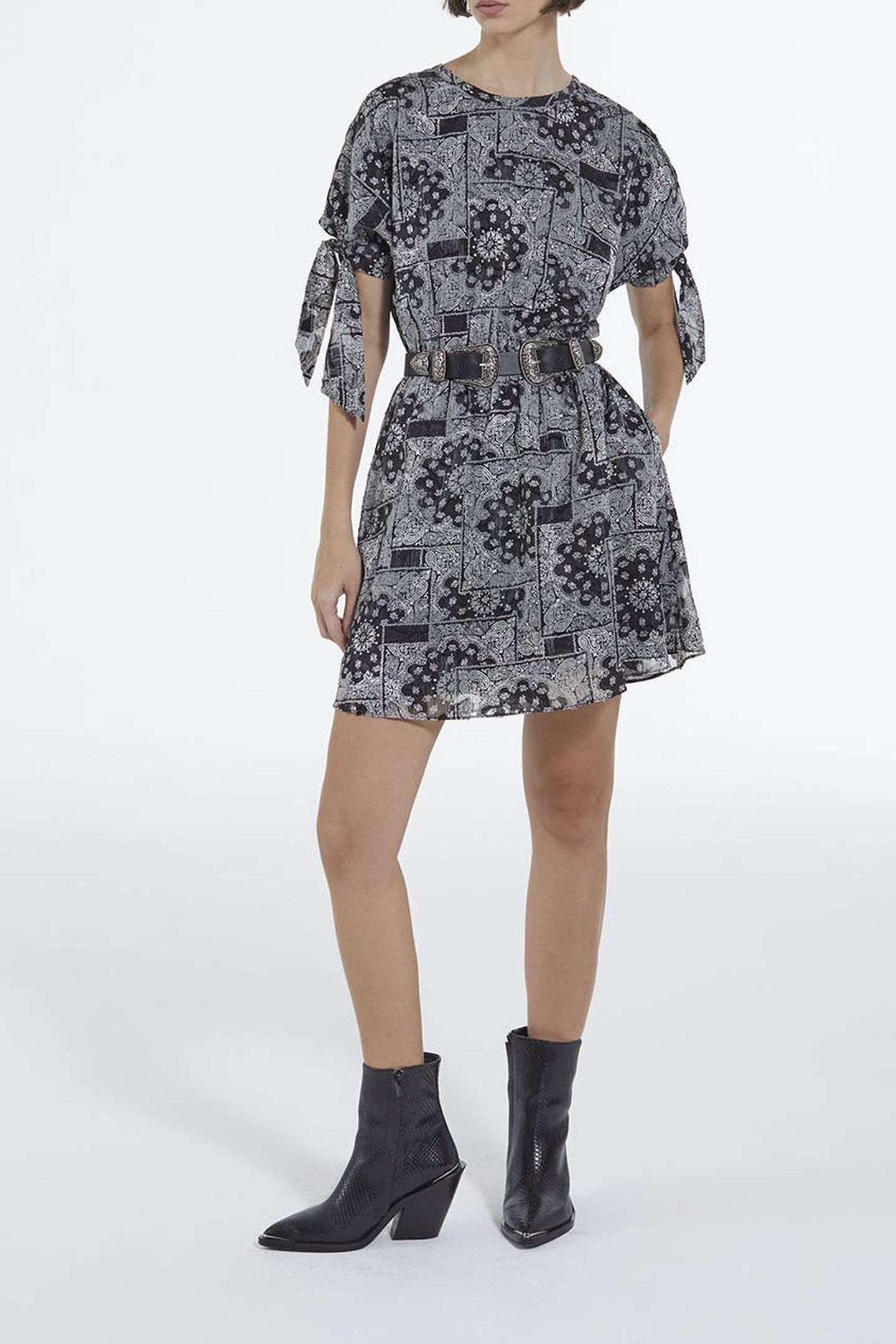 SHORT SQUARE-SHAPED DRESS BLACK 2