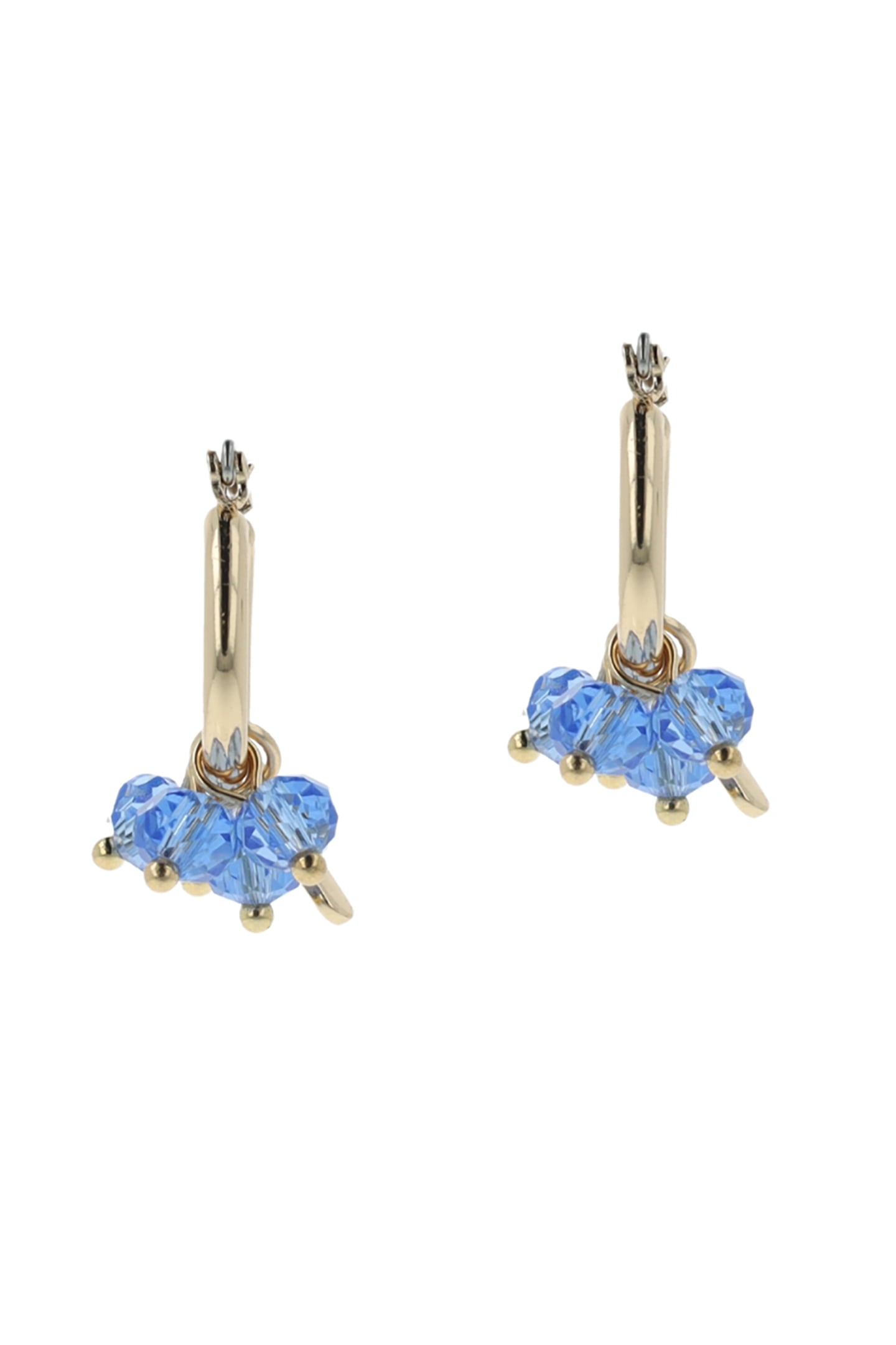 LIGHT SAPPHIRE CRYSTAL HOOPS BLUE 1