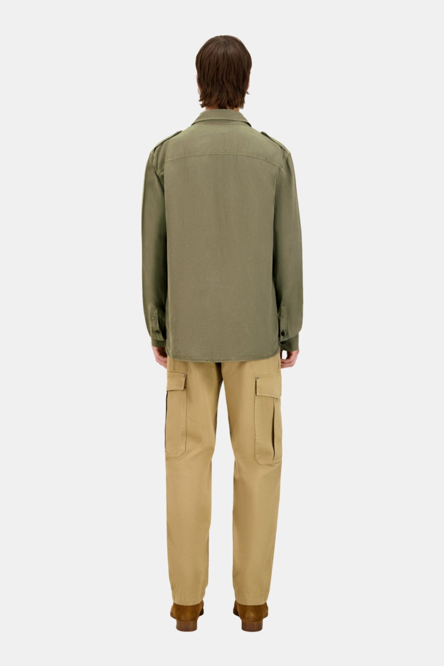 MILITARY SHIRT WITH PATCH POCKETS KAKI 4