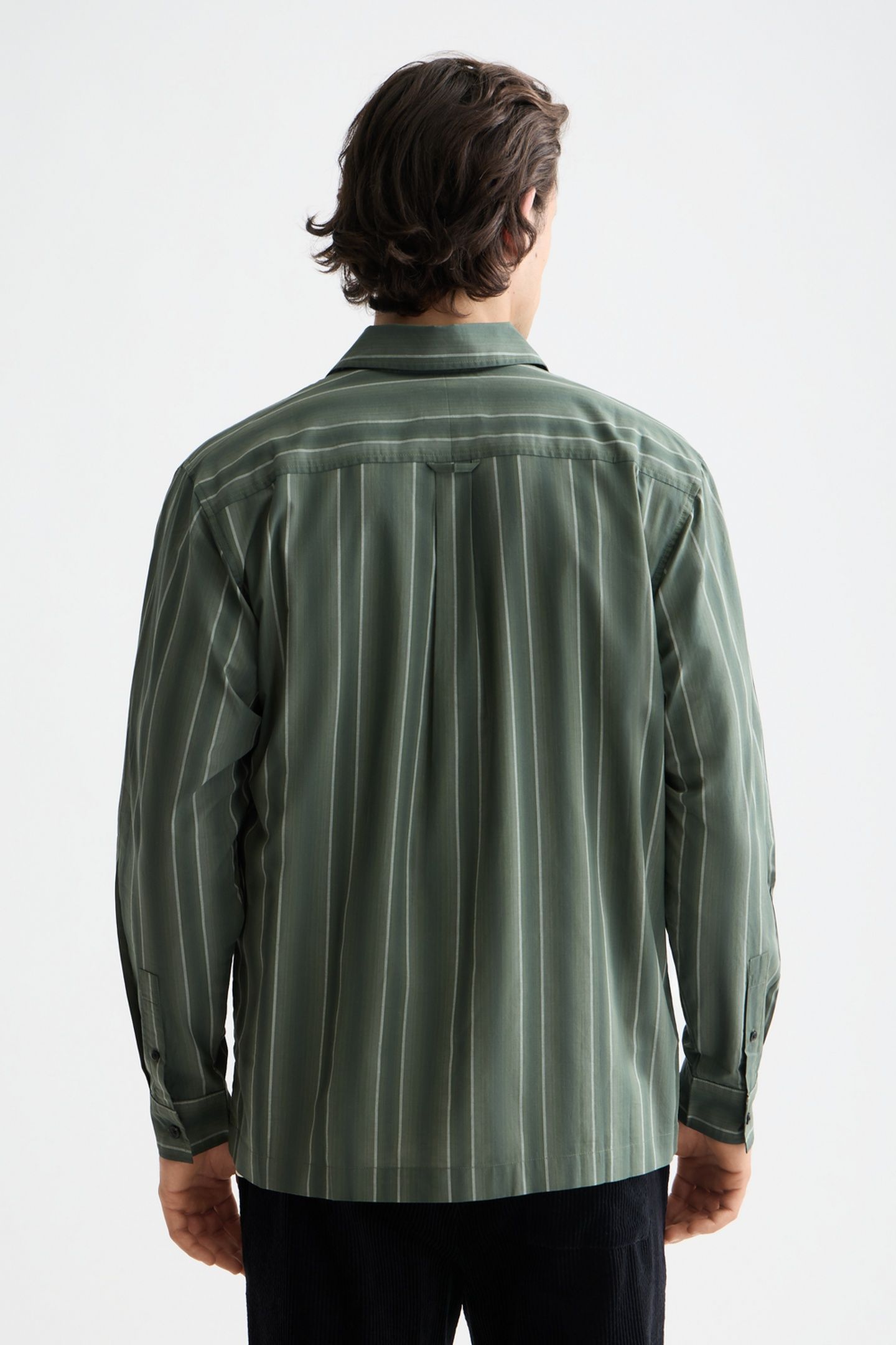SHADOW-STRIPE RELAXED-FIT SHIRT THYME SHADOW STRIPE 3