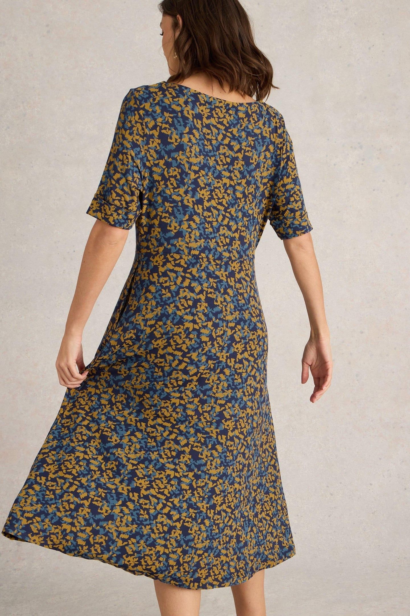 MILLIE JERSEY DRESS NAVY PRINT 3