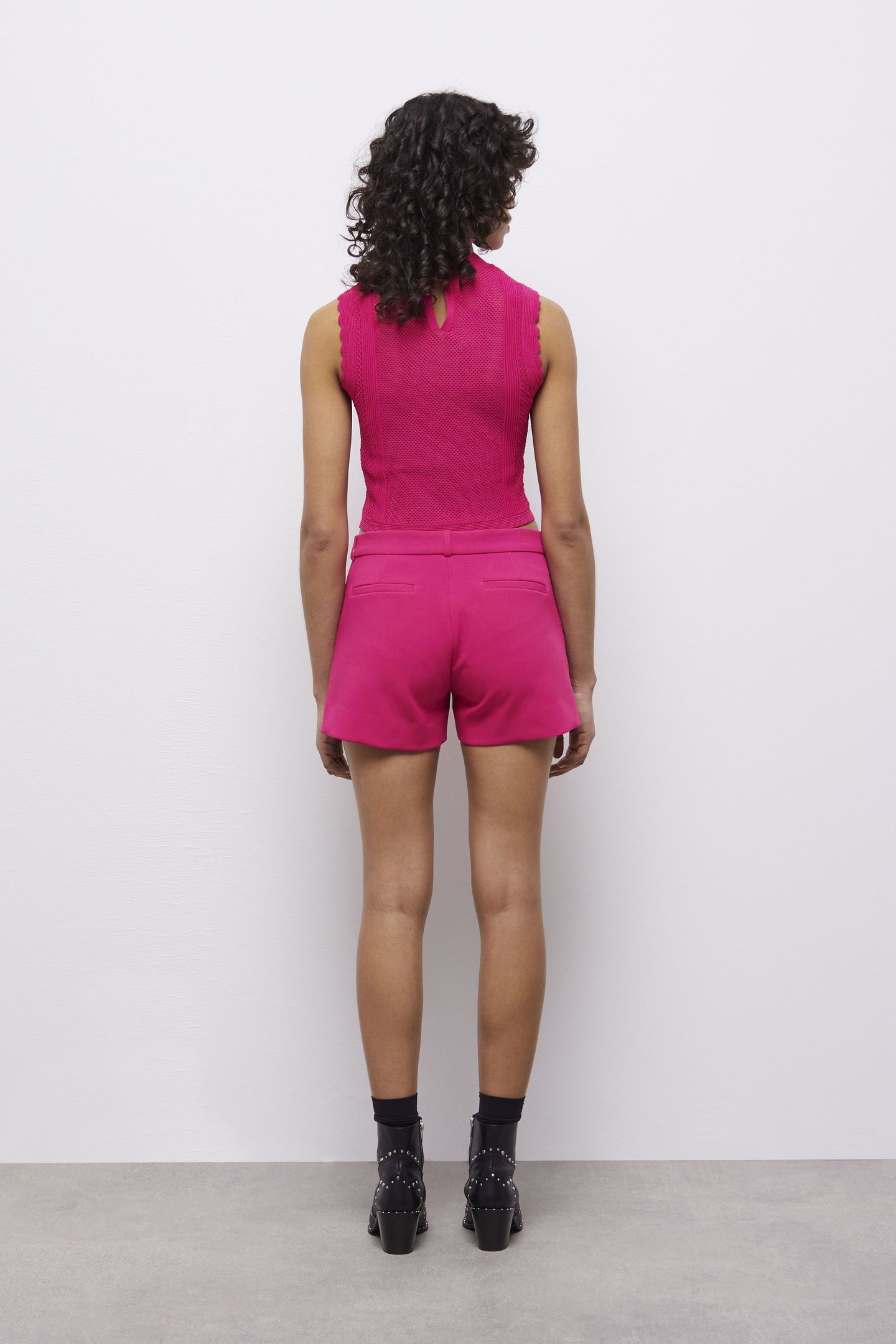 MINI SHORT TAILORING PINK 8
