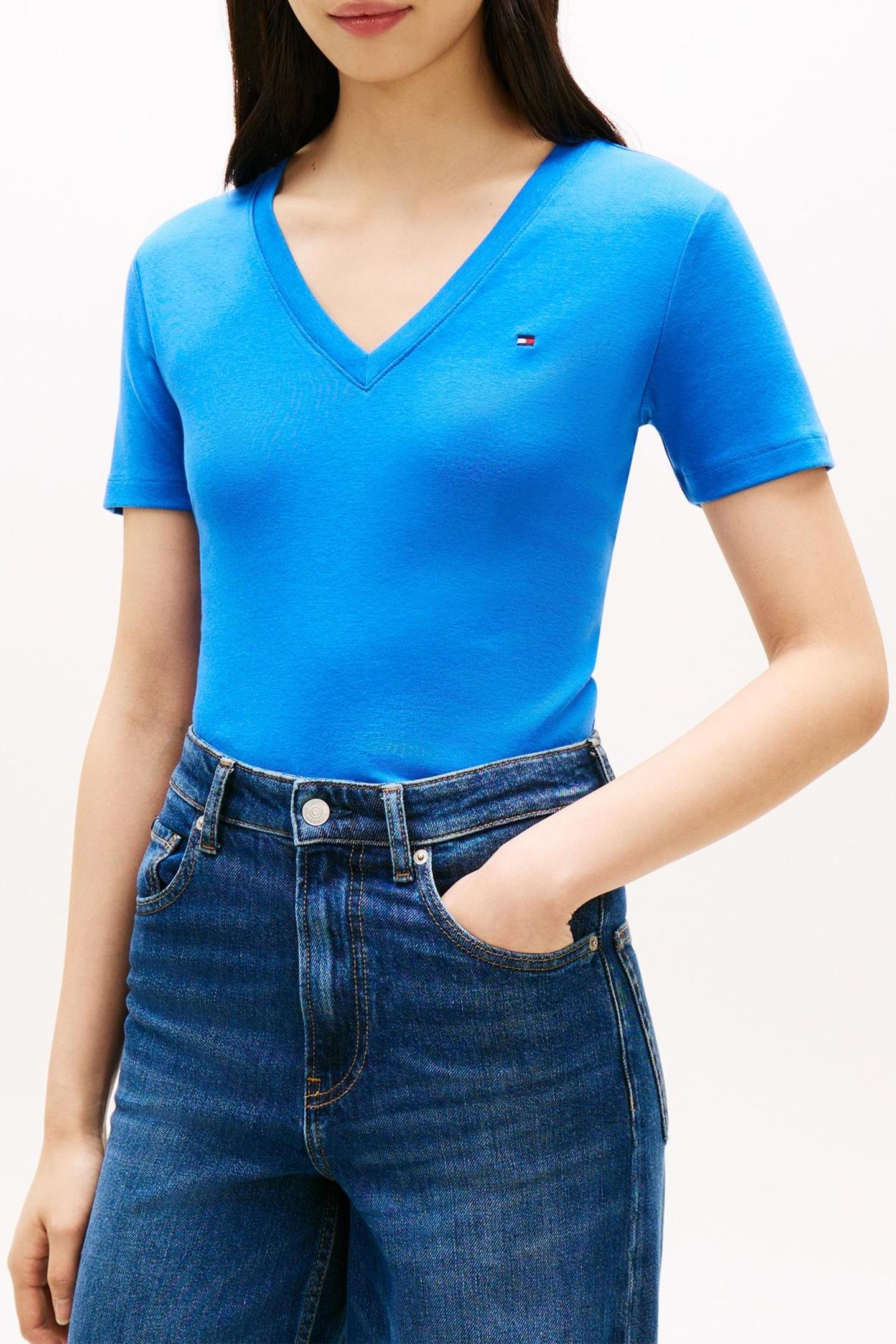 SLIM CODY V-NECK SS BLUE ORBIT 1
