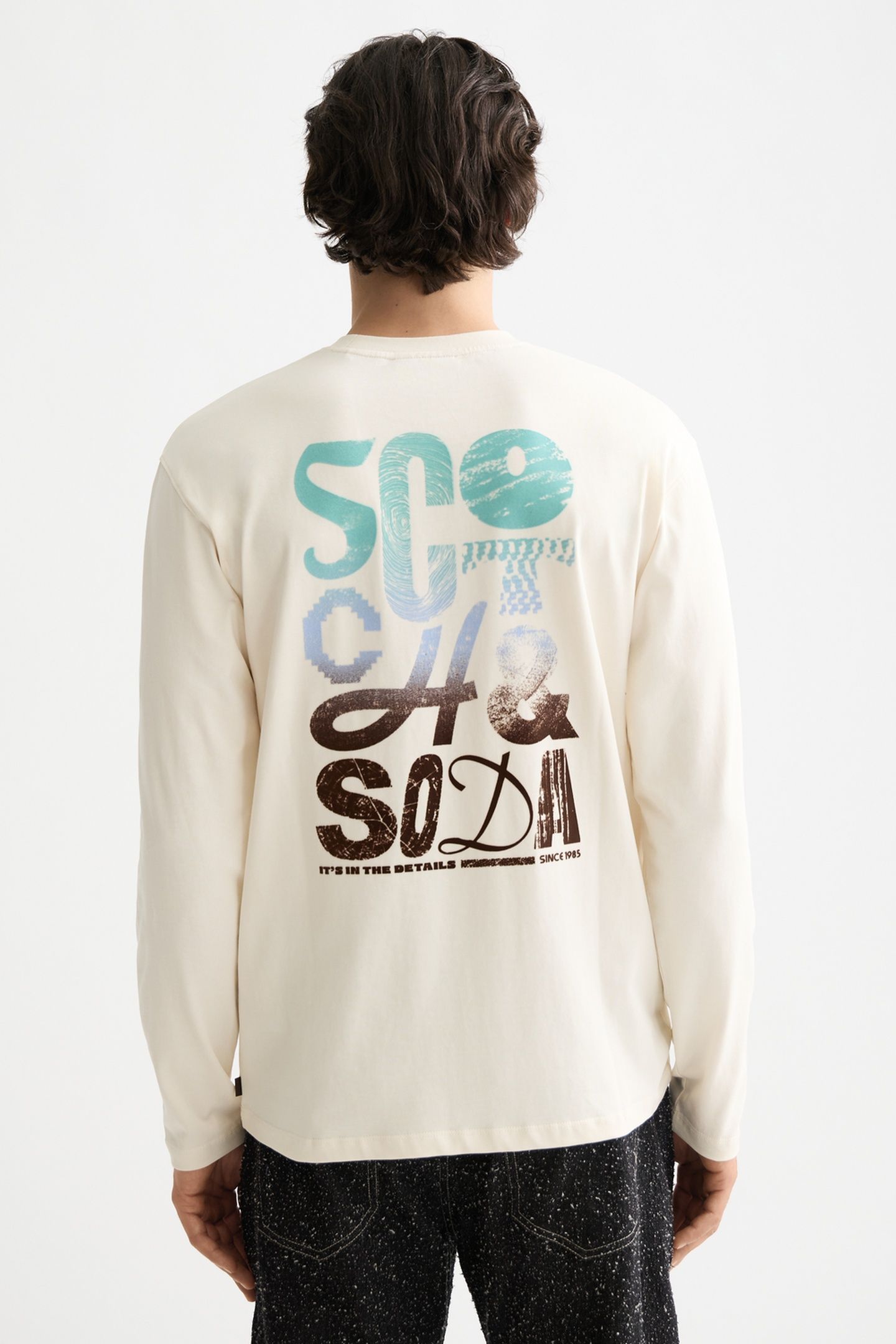 RELAXED FIT ARTWORK T-SHIRT LS EGGNOG 3