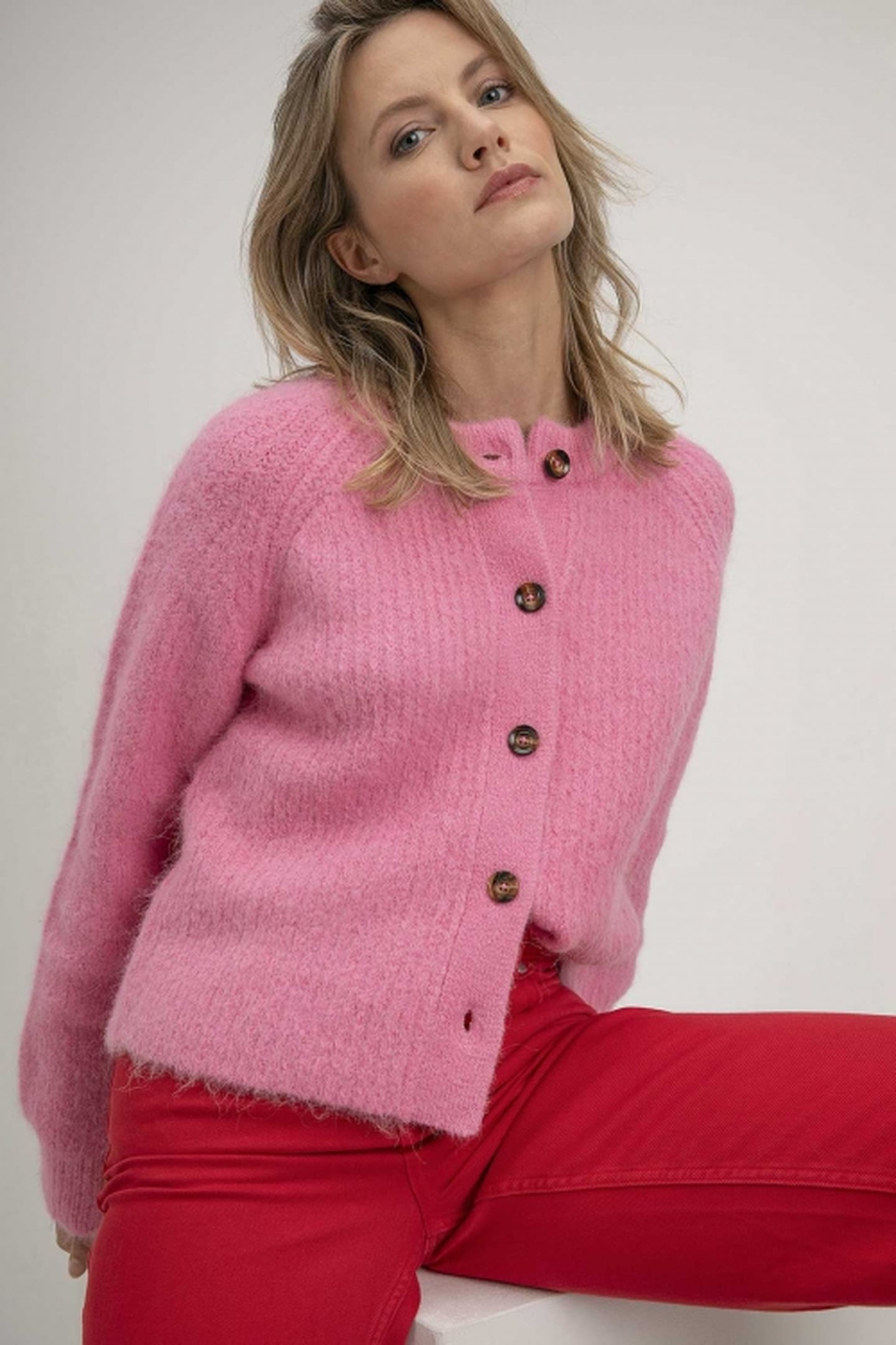 SHARON CARDIGAN BUBBLEGUM 1