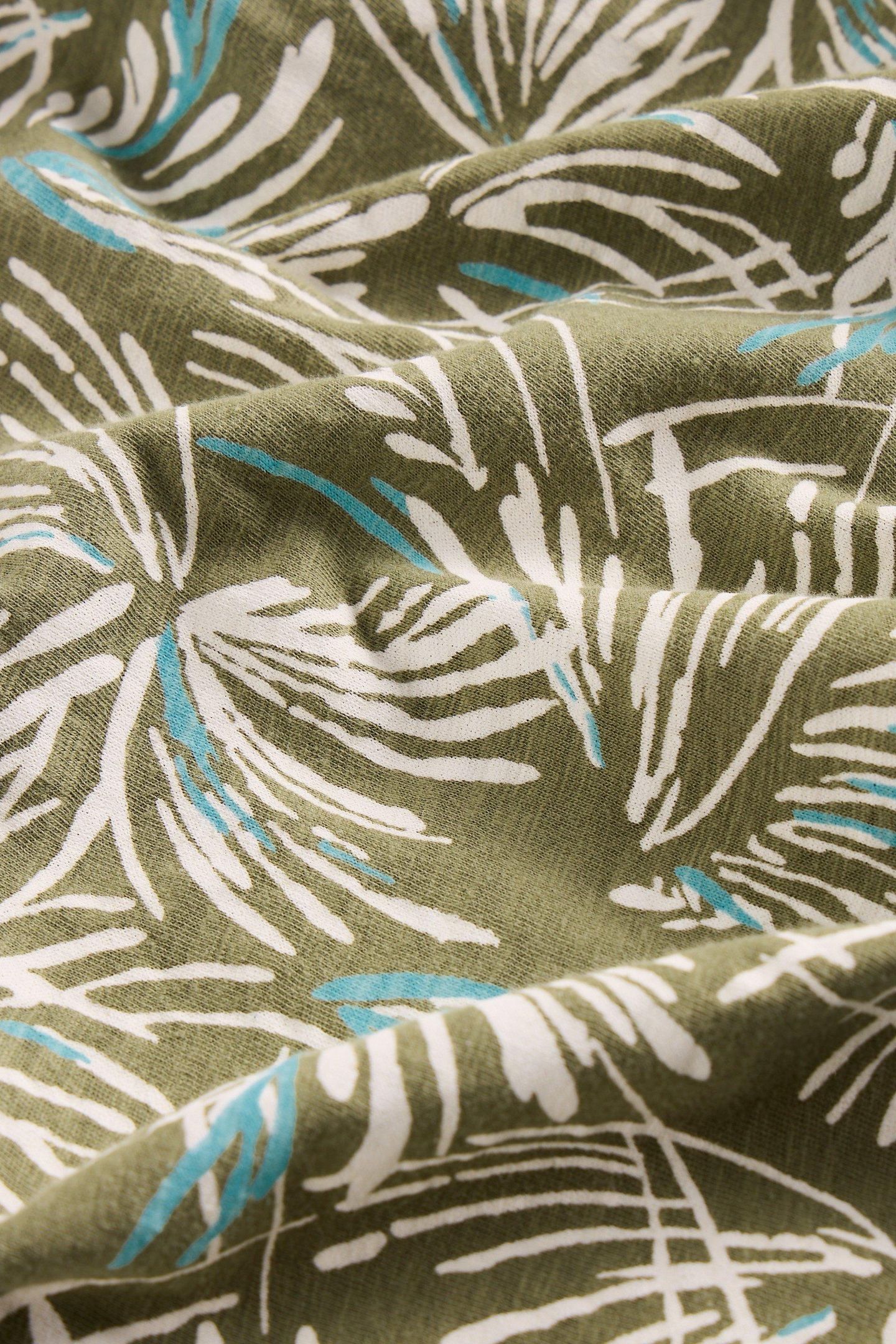 ANNIE SS JERSEY SHIRT GREEN PRINT 6