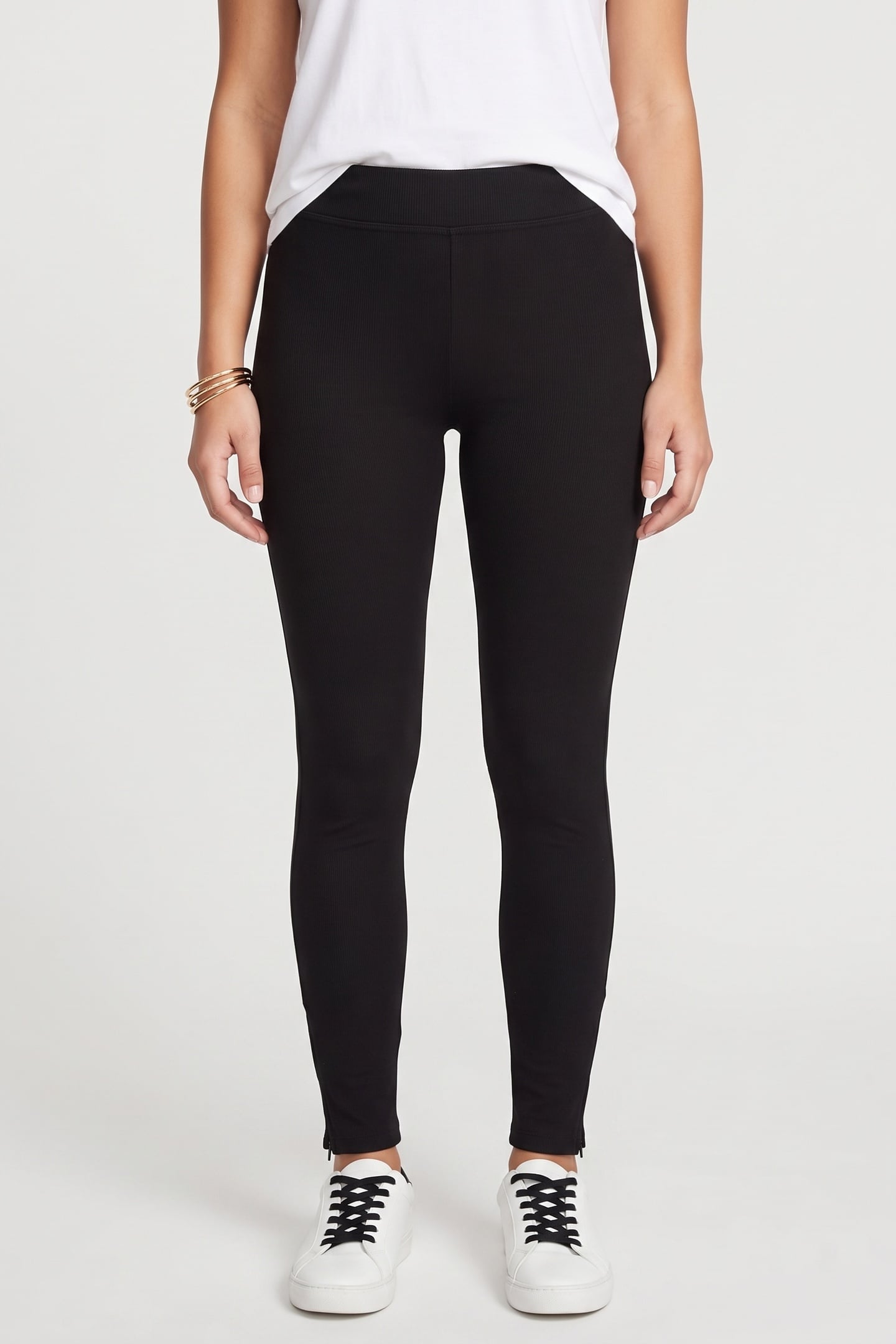 SPLIT COMPACT RIB TIGHTS BLACK 1