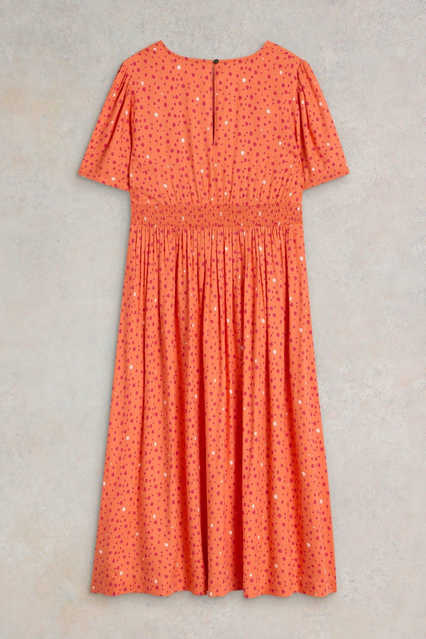 LUCY MIDI DRESS ORANGE MULTI 5
