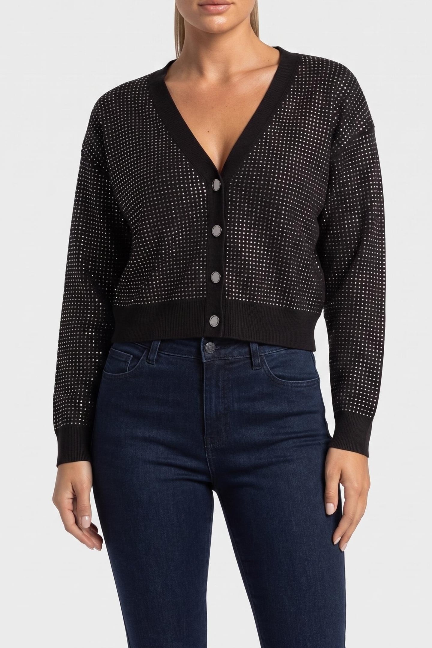 GUESS ECO KHLOE RHINESTONES VN JET BLACK A996 1