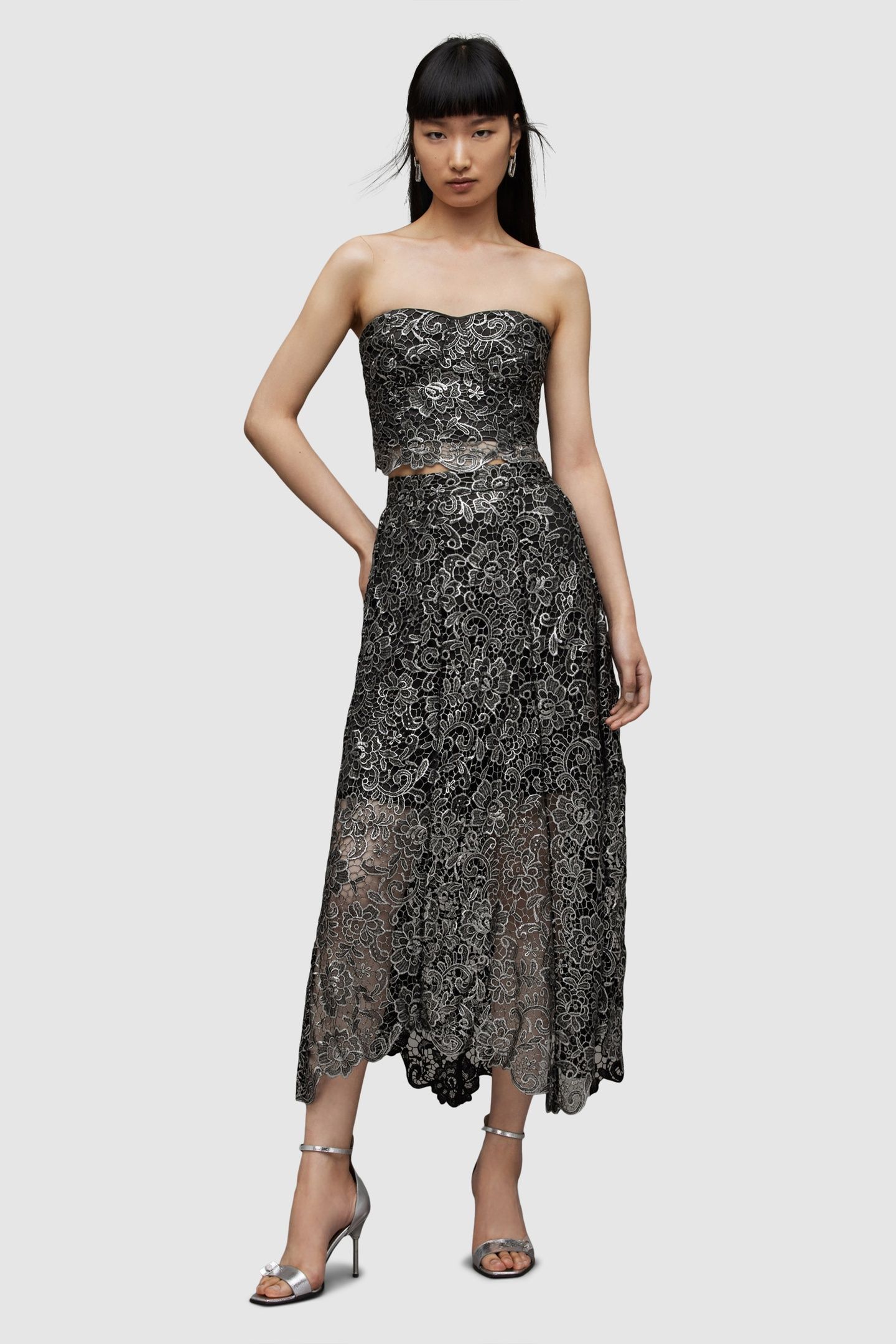 CAMILA SKIRT GUNMETAL GREY 1
