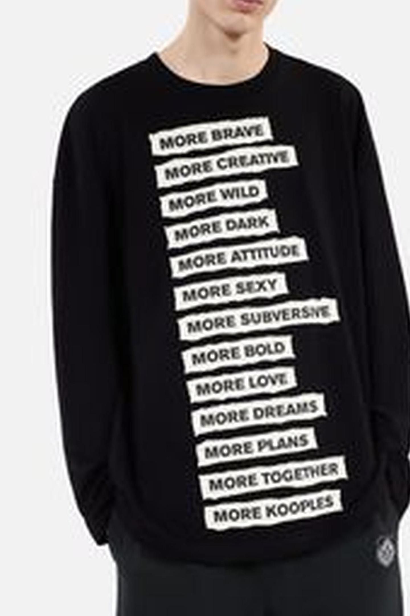 LONG-SLEEVED T-SHIRT WITH APPLIQUE PATCHES BLACK WASHED 6