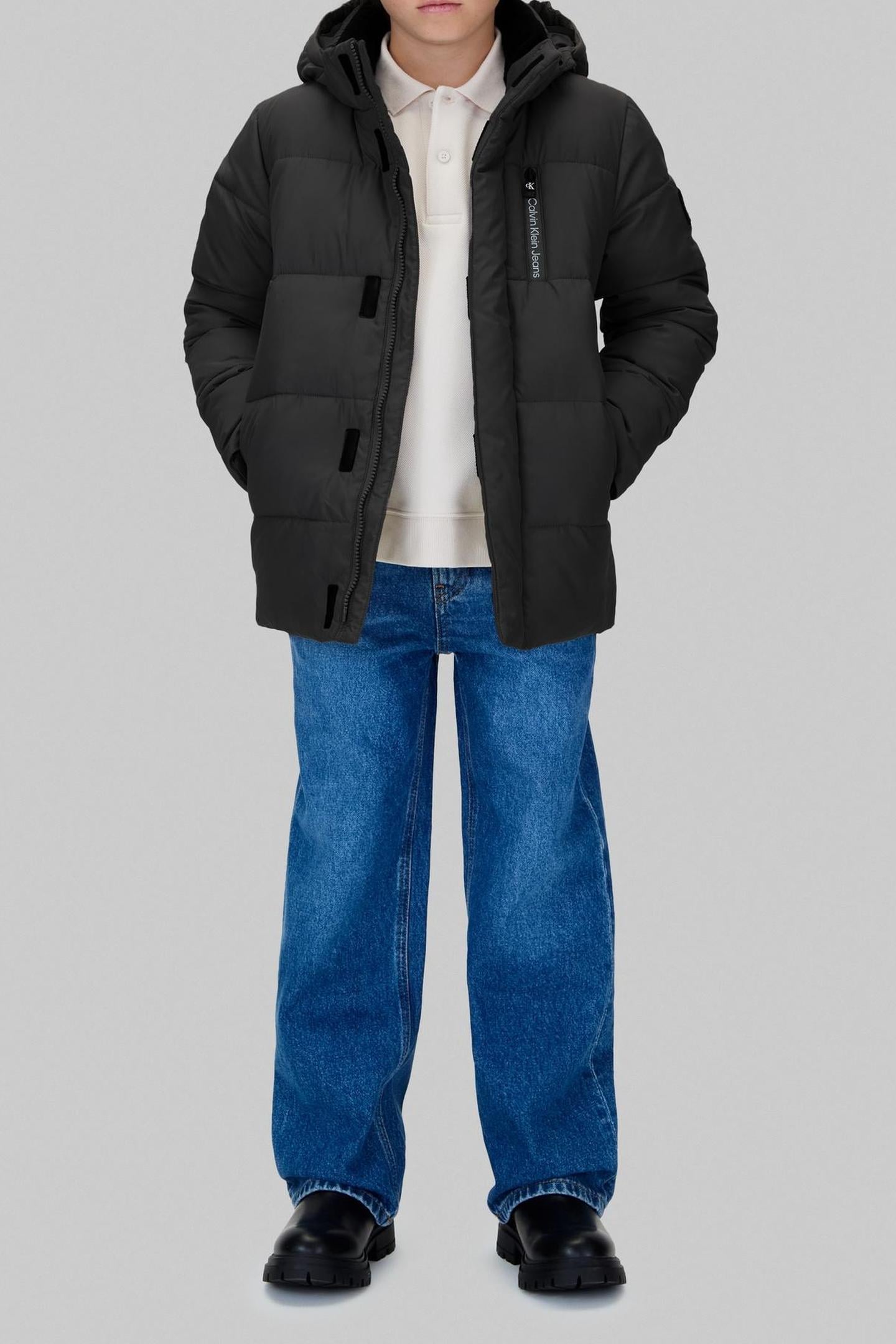 BOYS ESSENTIAL PUFFER JACKET BLACK 1