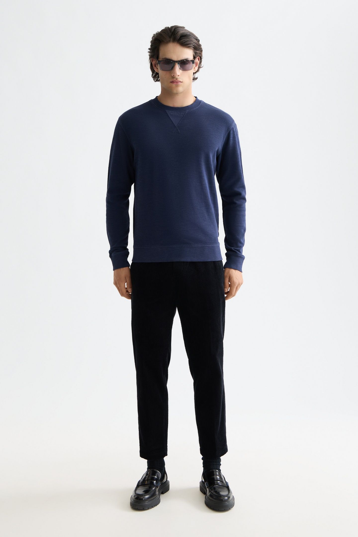 G/D STRUCTURED SWEATSHIRT PEACOAT 2