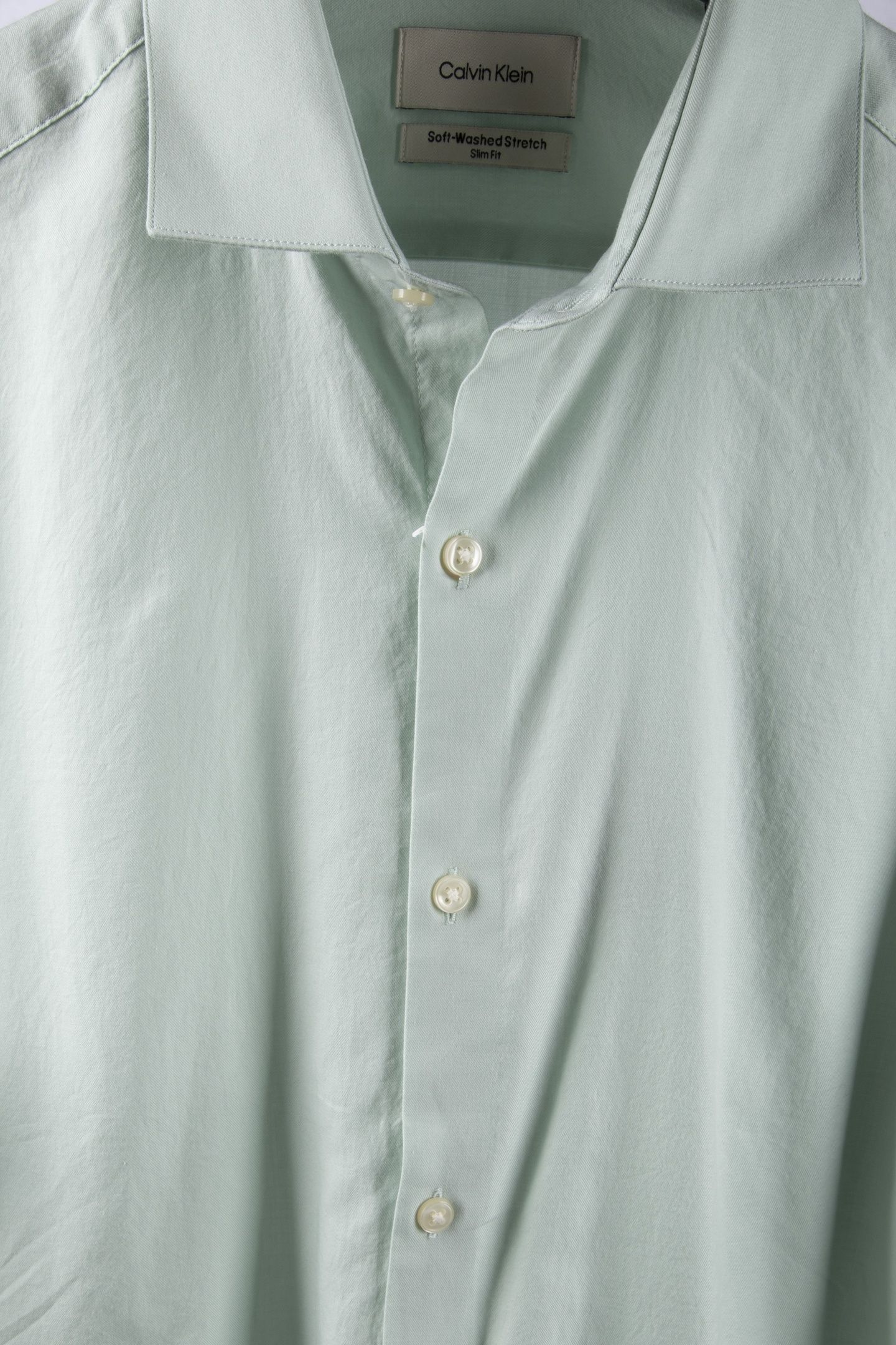 SLIM STRIPED STRAIGHT SHIRT SAGE 4