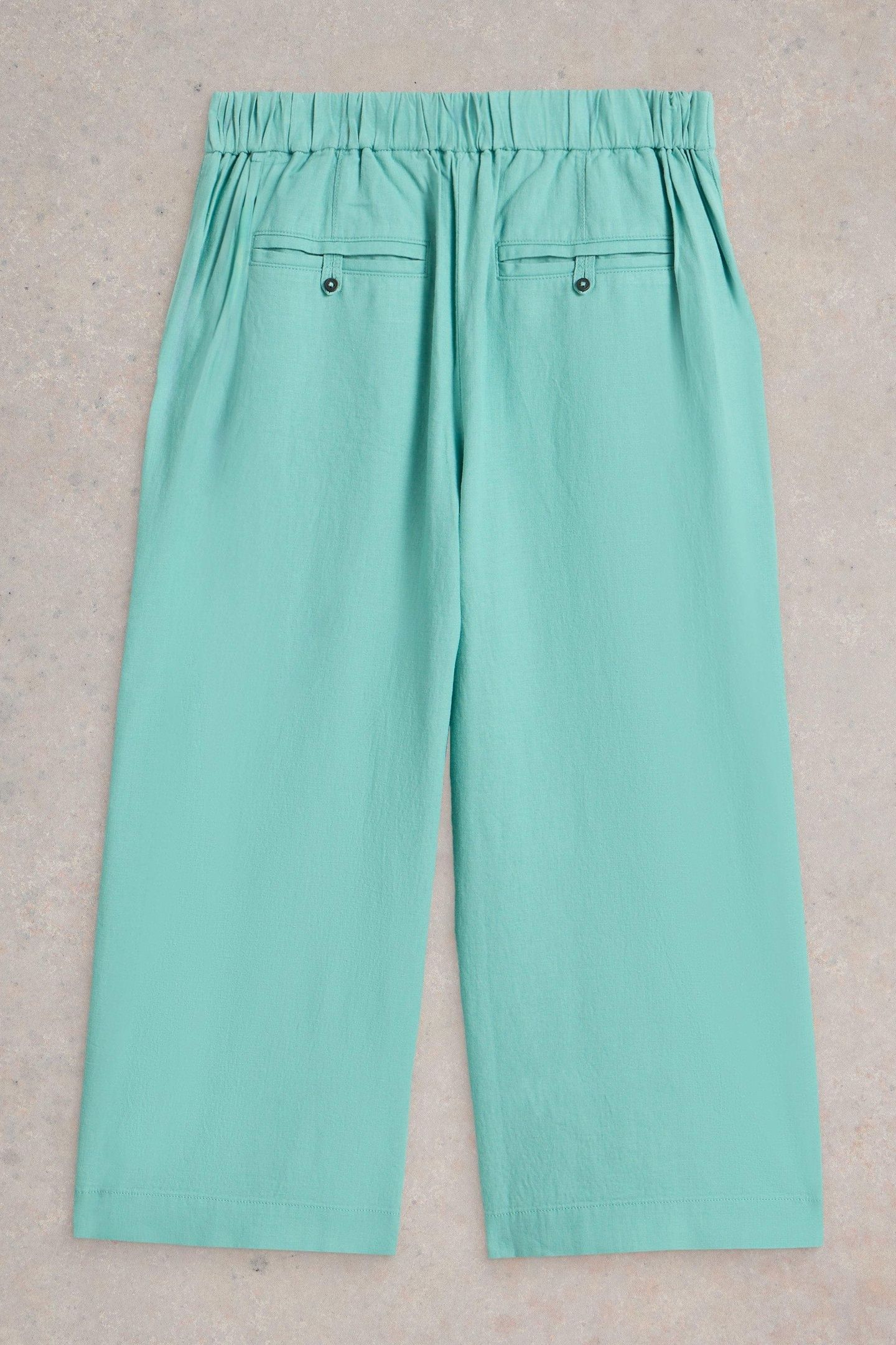 LORNA LINEN BLEND CULOTTE MID TEAL 2
