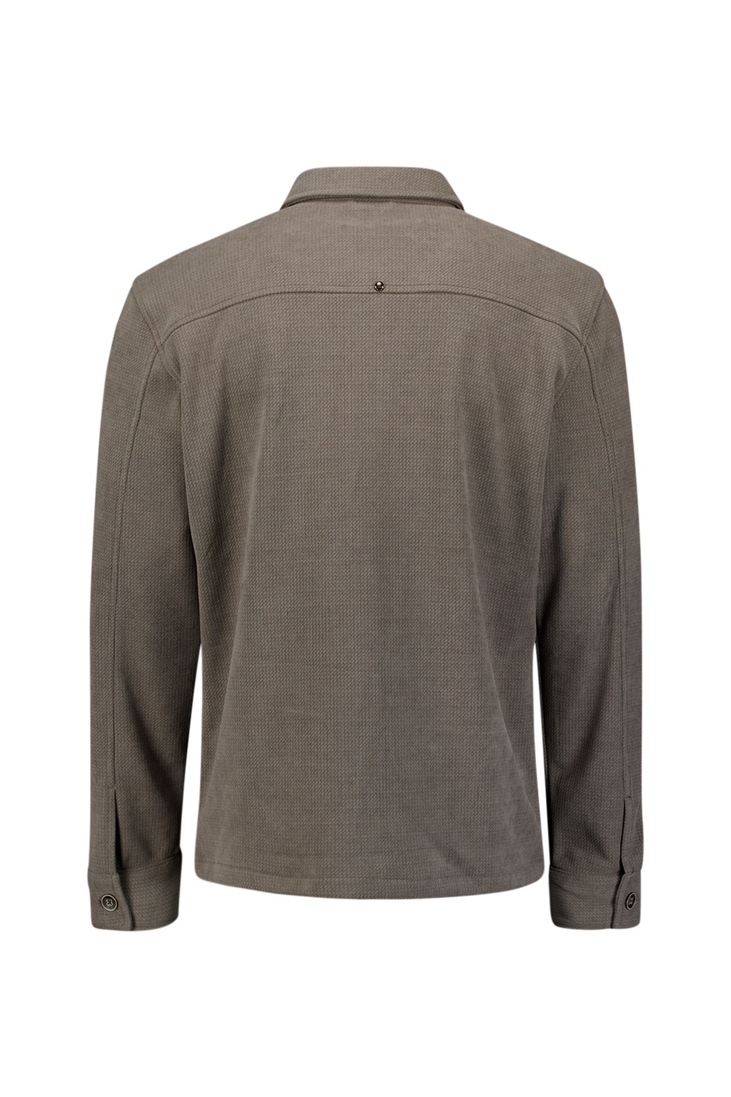 OVERSHIRT BUTTON RELIEF SWEAT DARK CLAY 6