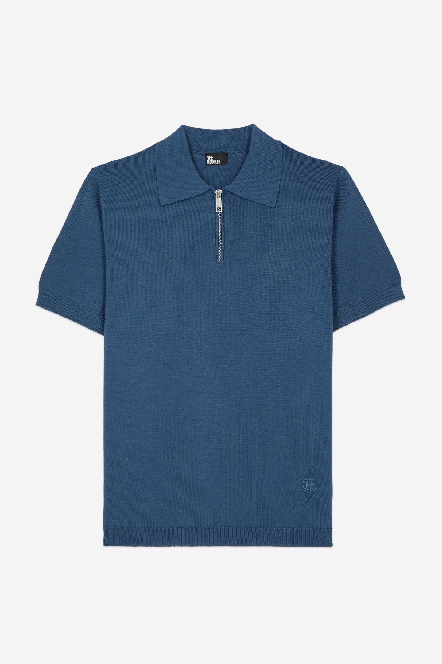 SHORT-SLEEVED SWEATER WITH ZIP DETAIL MIDDLE NAVY 5