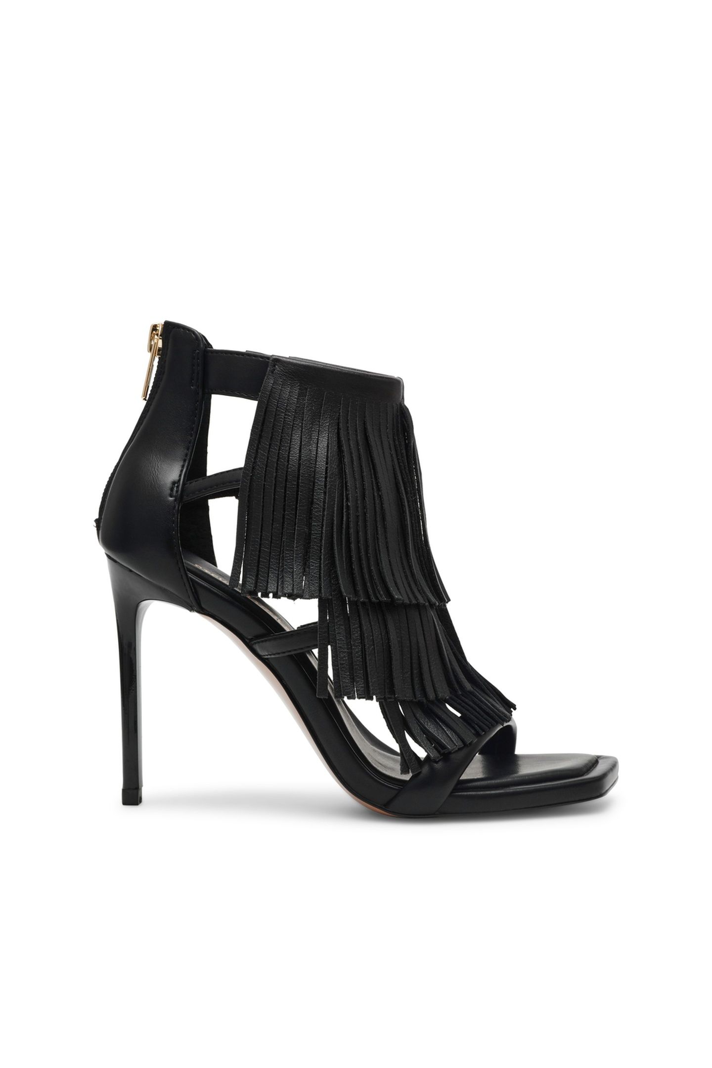FRINGZY SANDALS BLACK LEATHER 1