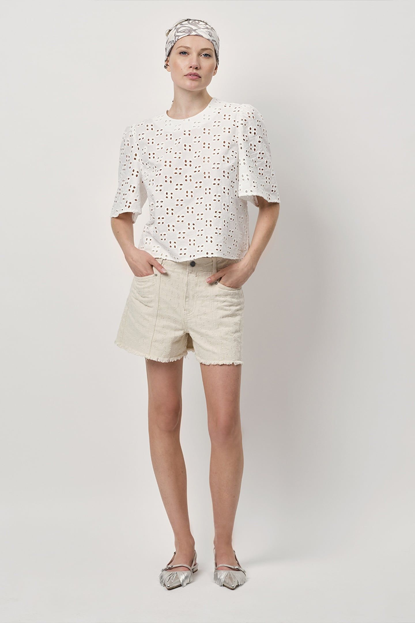MALVA BRODERIE ANGLAISE TOP OPTIC WHITE 2