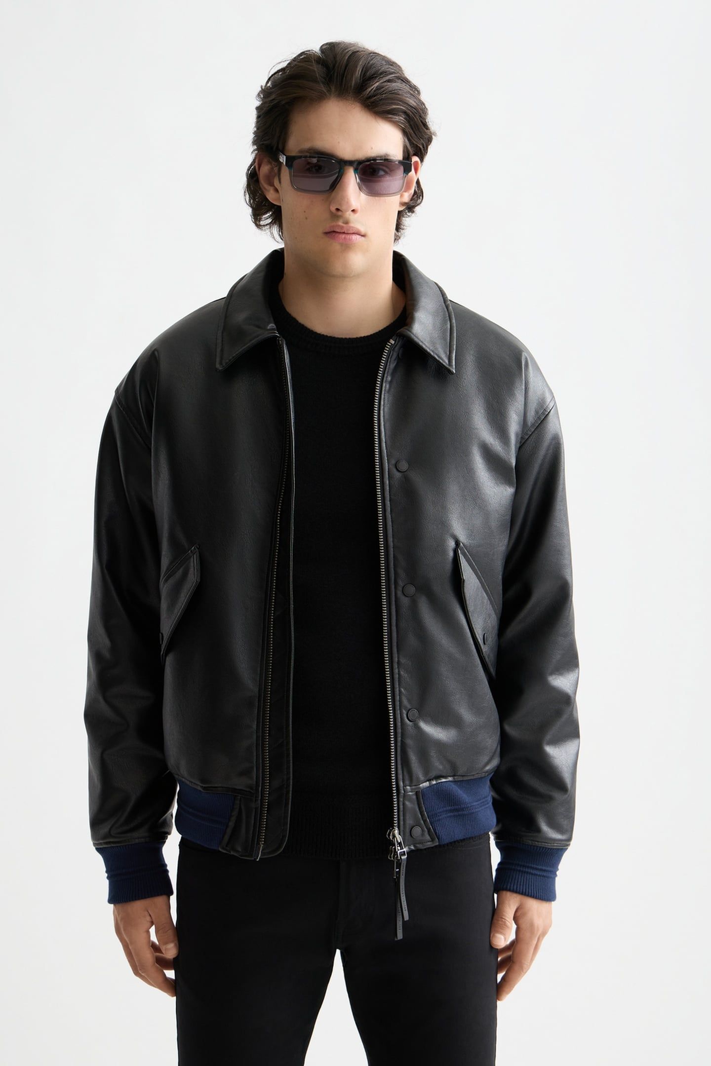 FAUX LEATHER PUFFER METEORITE 1