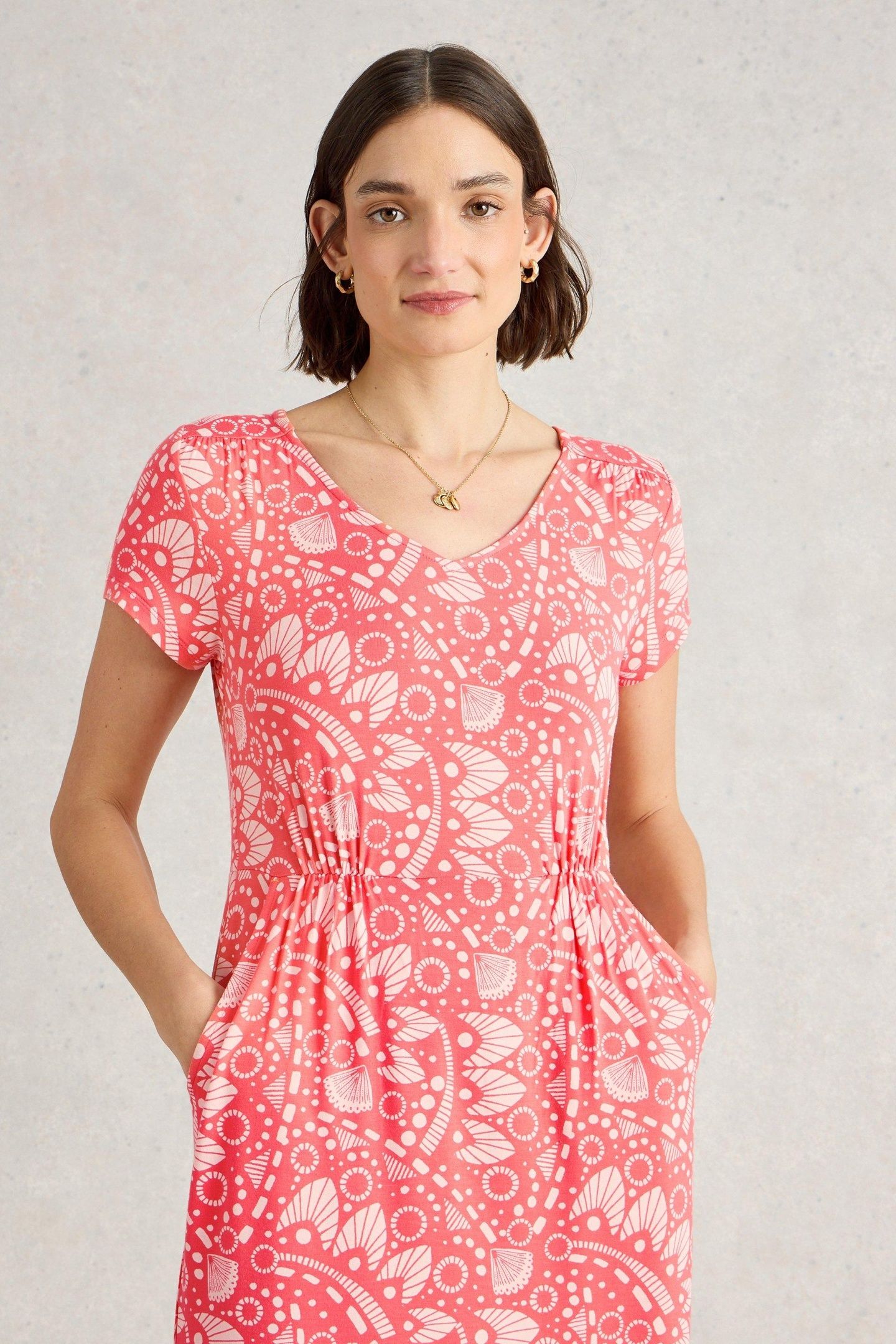 TALLIE JERSEY DRESS PINK PRINT 2