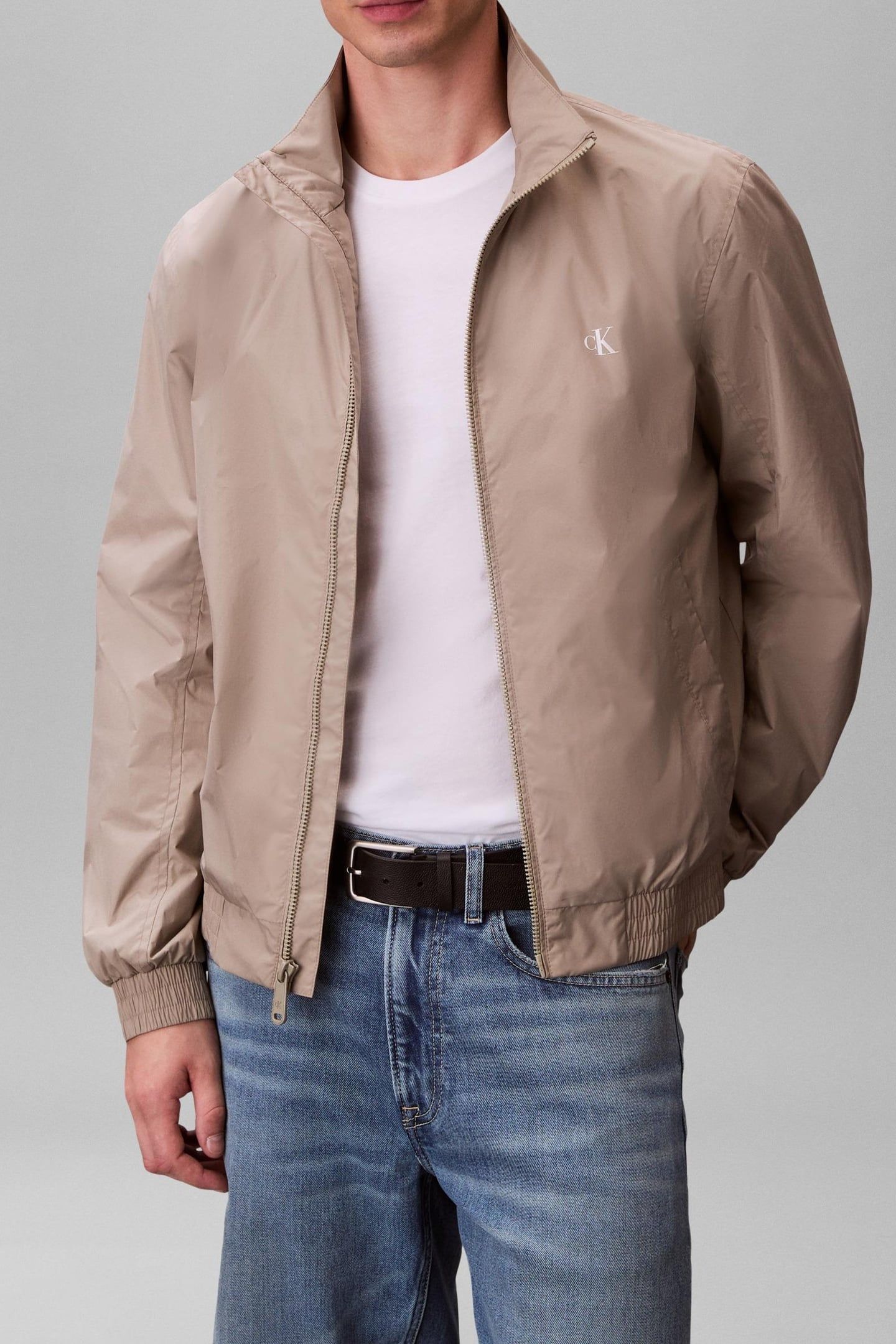 LONG SLEEVE UNFILLED NYLON HARRINGTON VINTAGE KHAKI 1