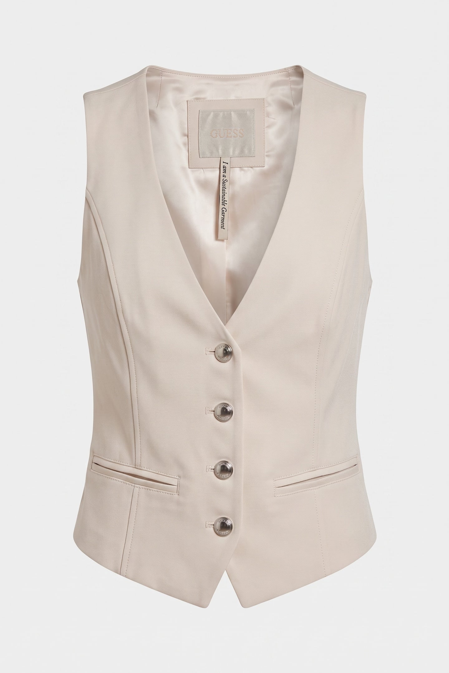 GUESS ECO MATEA SUIT VEST MUTED STONE MULTI 4