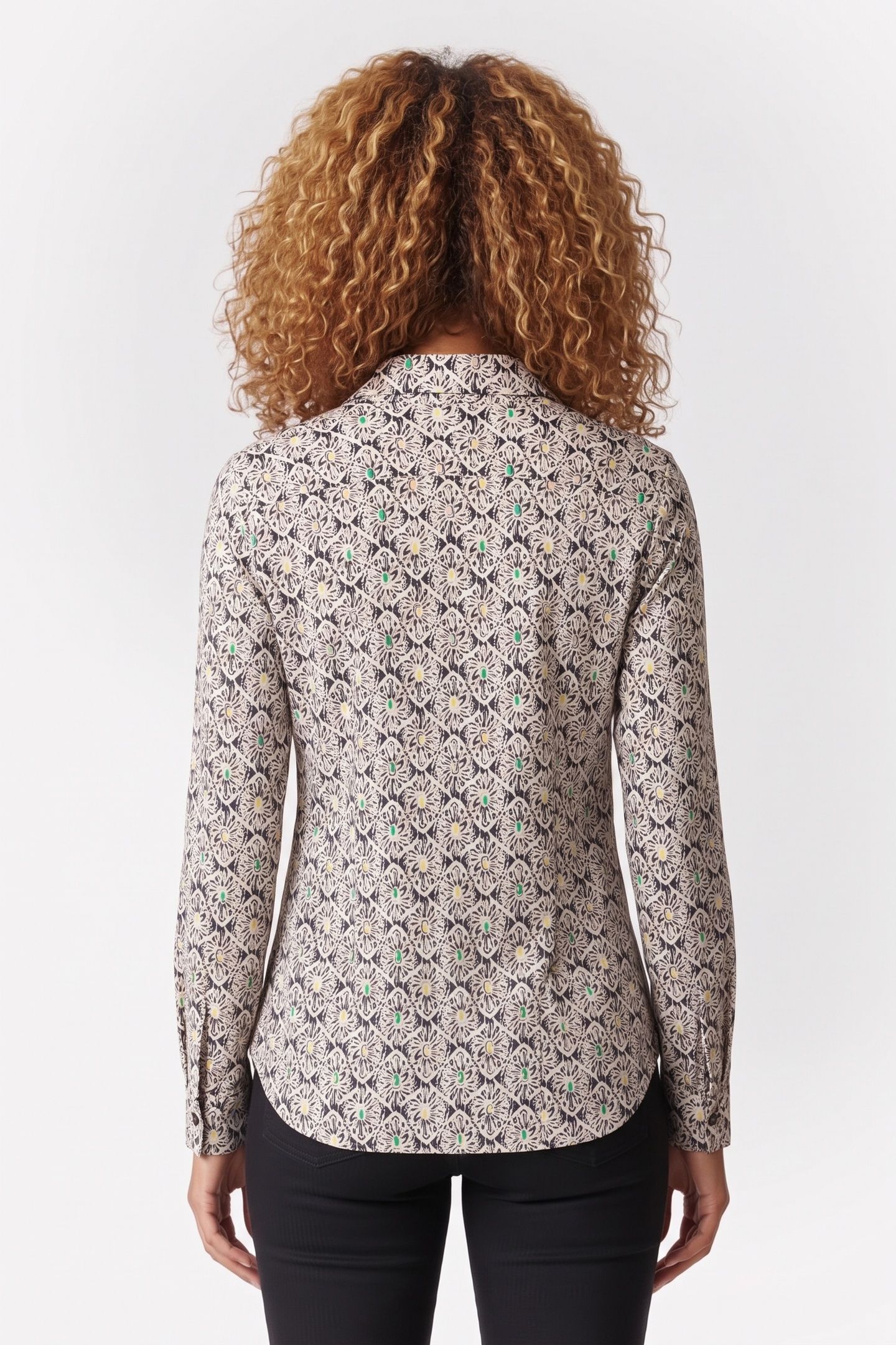 ALL OVER FLOWER PRINTED BLOUSE MULTI COLOR 2