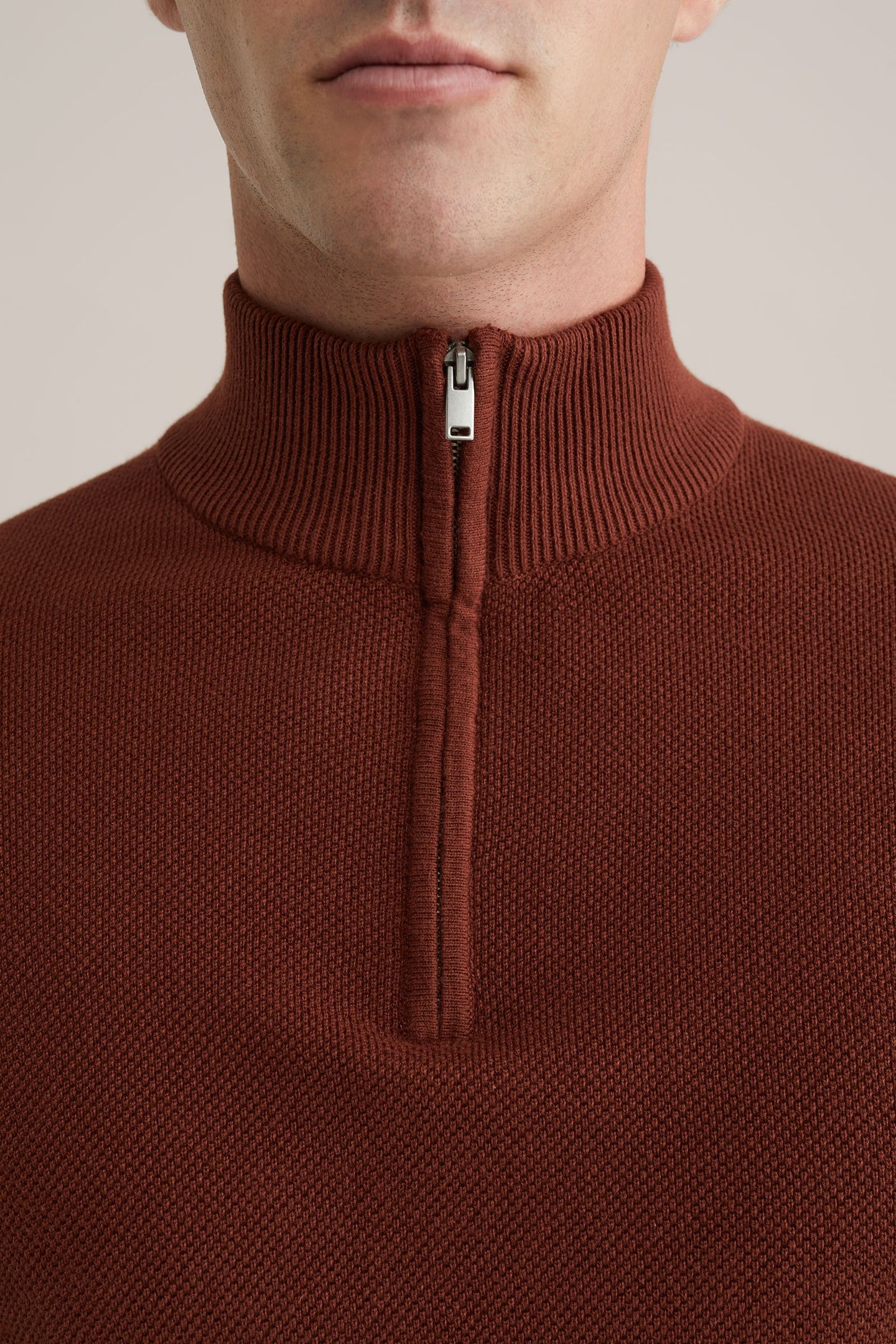 HALFWAY ZIPPER RUST BROWN 5